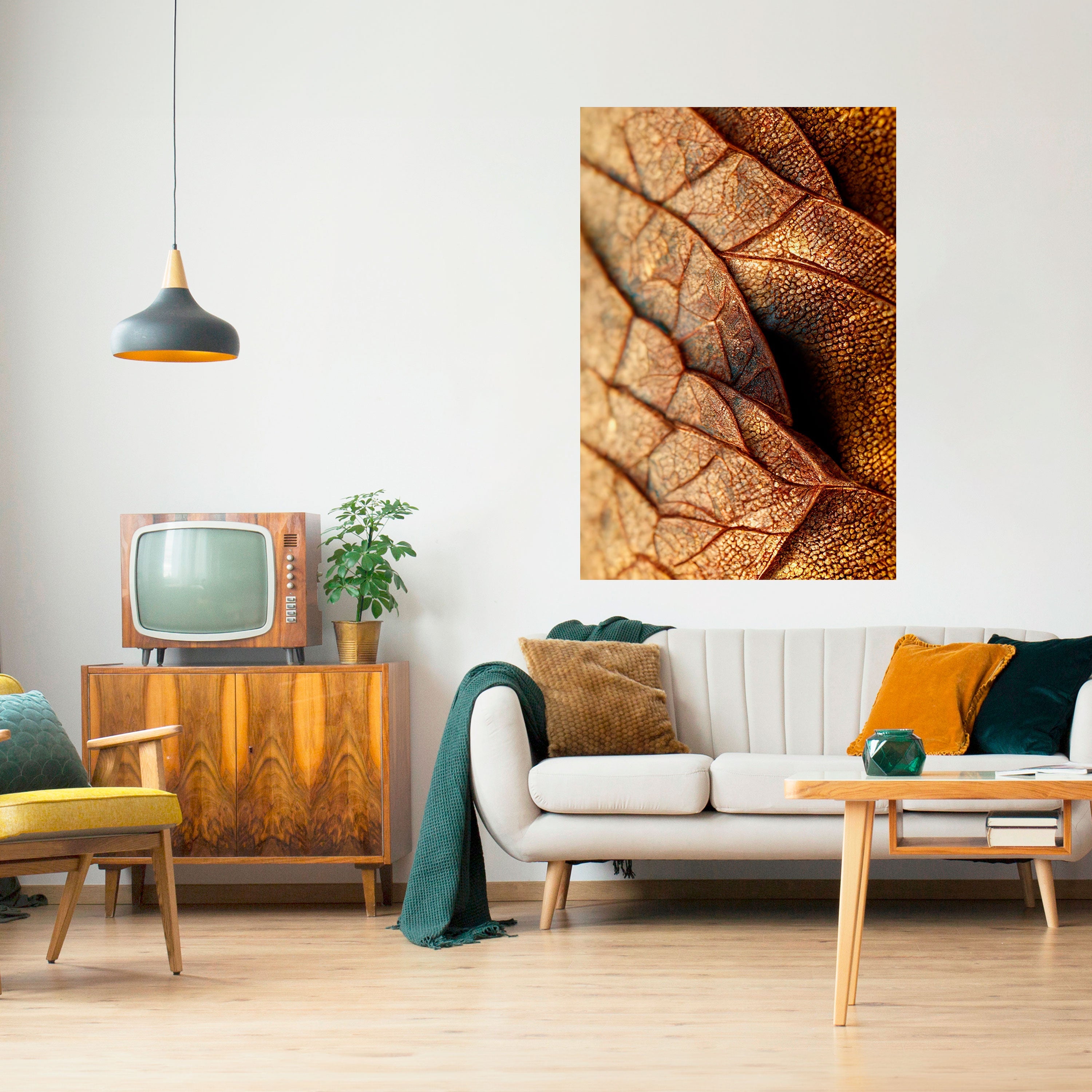 ÉTUDE DE TEXTURE RUSTIQUE Affiche verticale autocollante