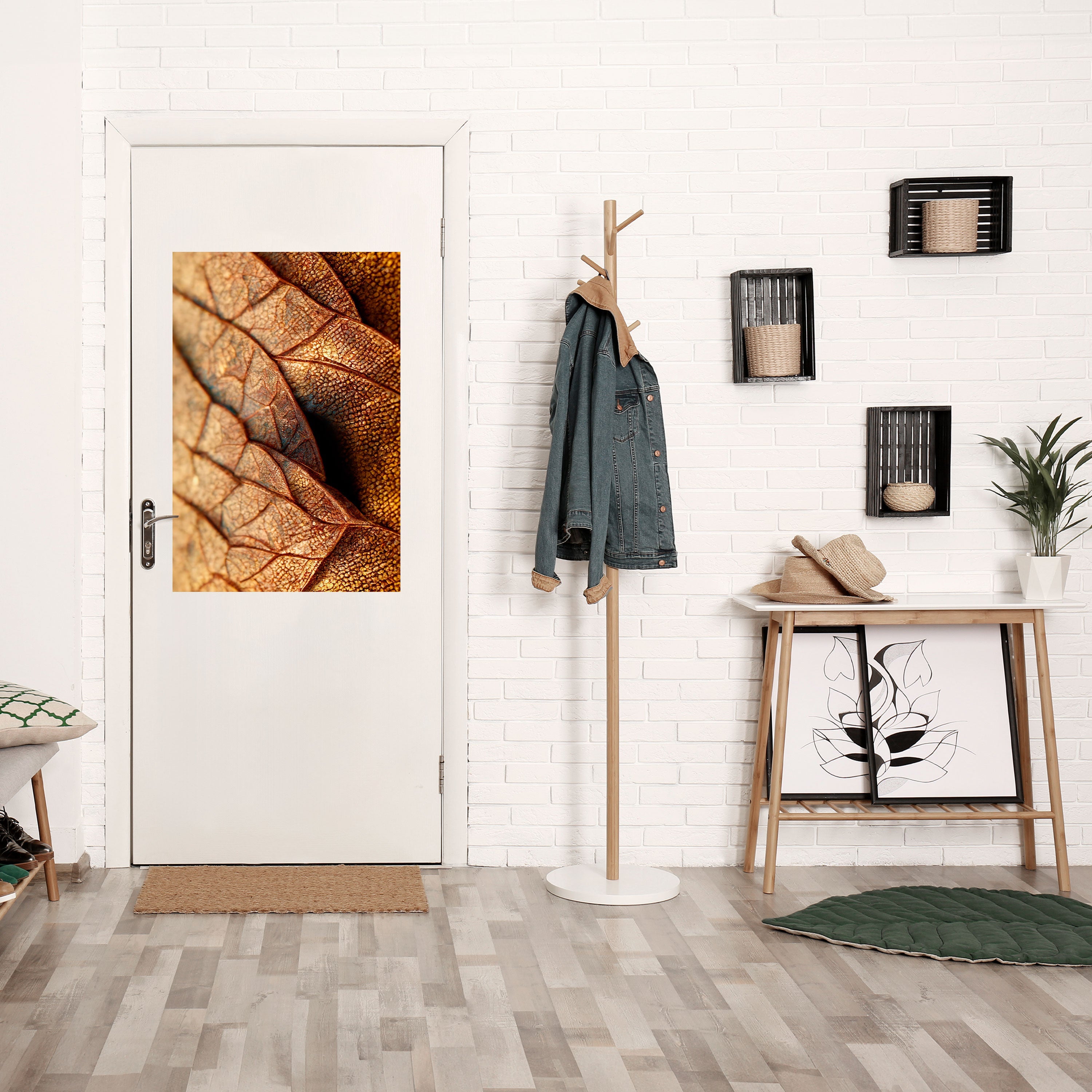 ÉTUDE DE TEXTURE RUSTIQUE Affiche verticale autocollante