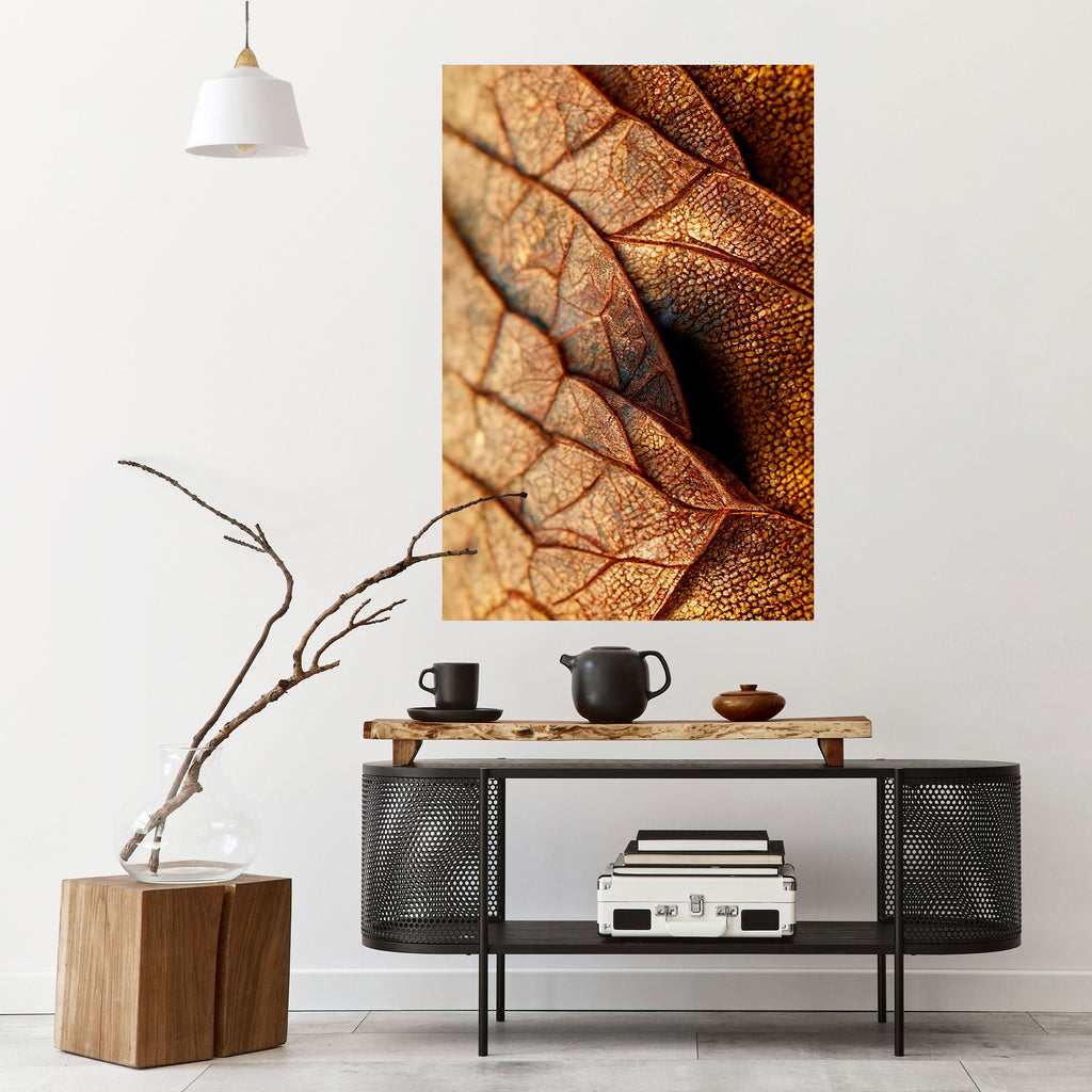 ÉTUDE DE TEXTURE RUSTIQUE Affiche verticale autocollante