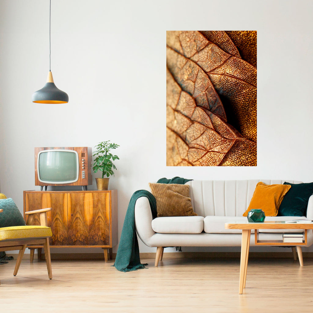 ÉTUDE DE TEXTURE RUSTIQUE Affiche verticale autocollante