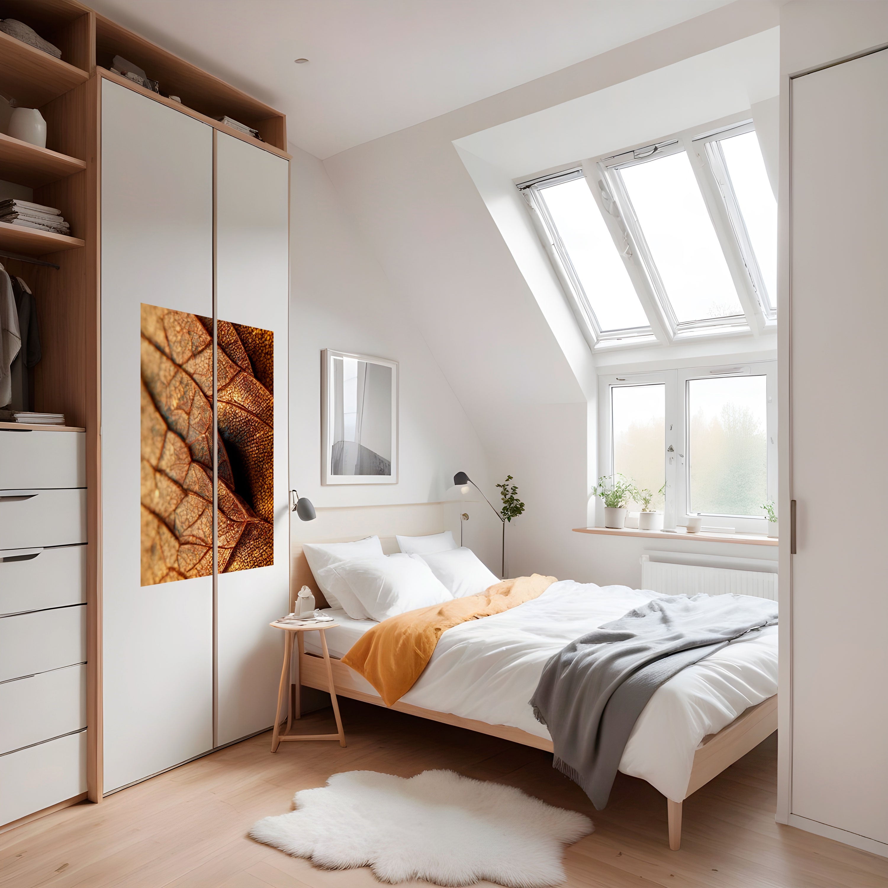 ÉTUDE DE TEXTURE RUSTIQUE Affiche verticale autocollante