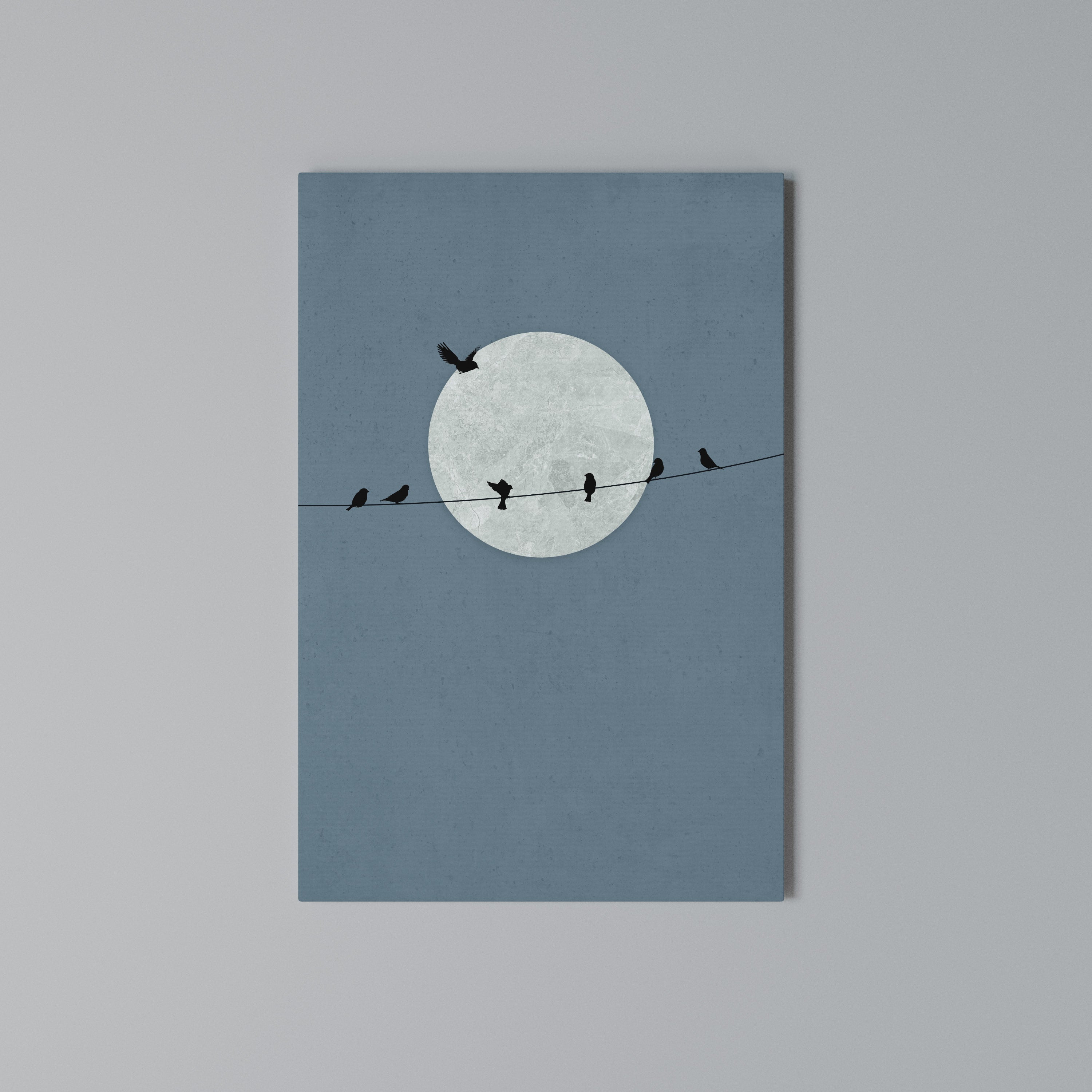 MOONLIT REST Vertical Canvas Print
