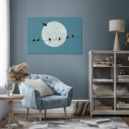 MOONLIT REST Horizontal Canvas Print
