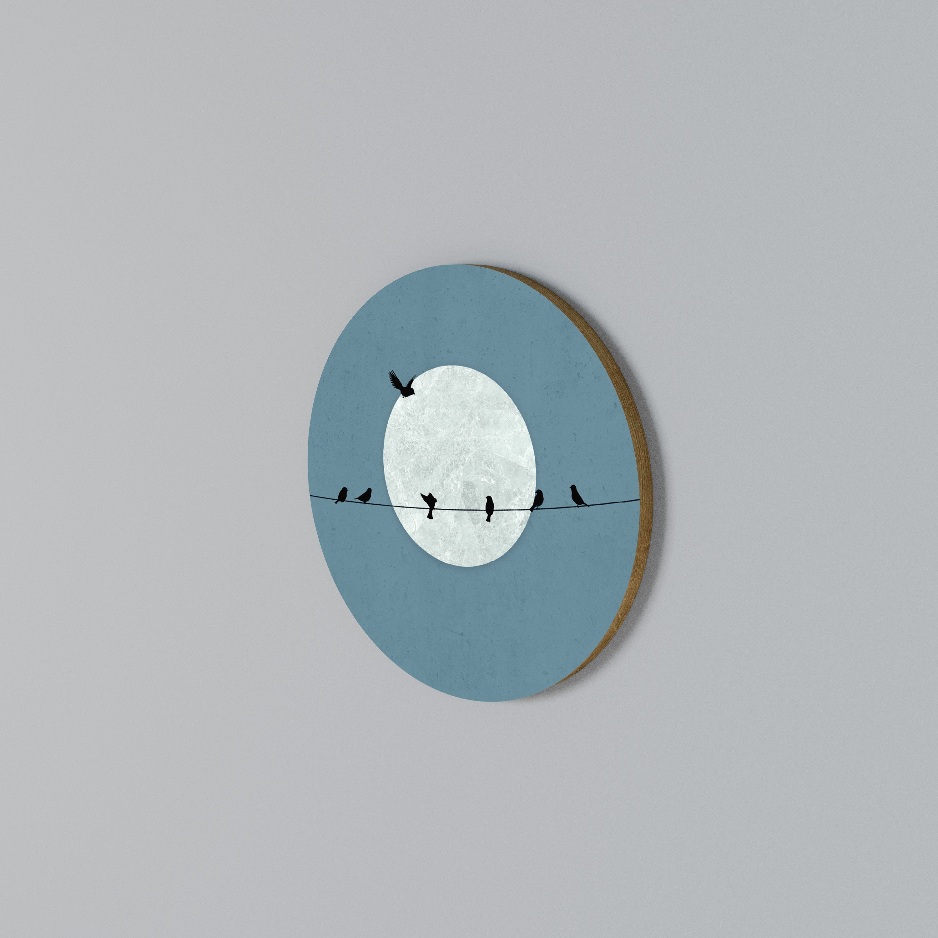 MOONLIT REST Round Wall Art