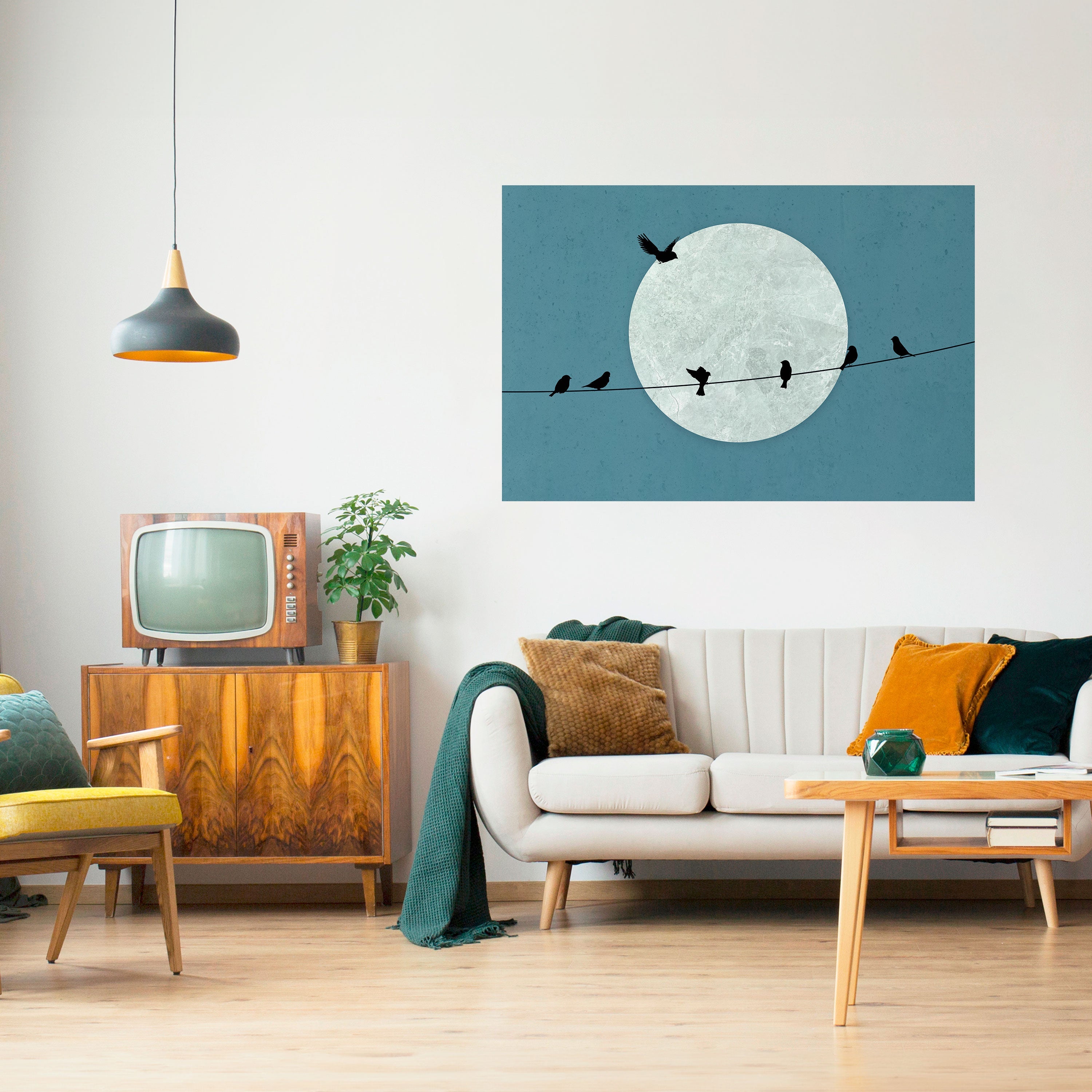 Affiche horizontale autocollante MOONLIT REST