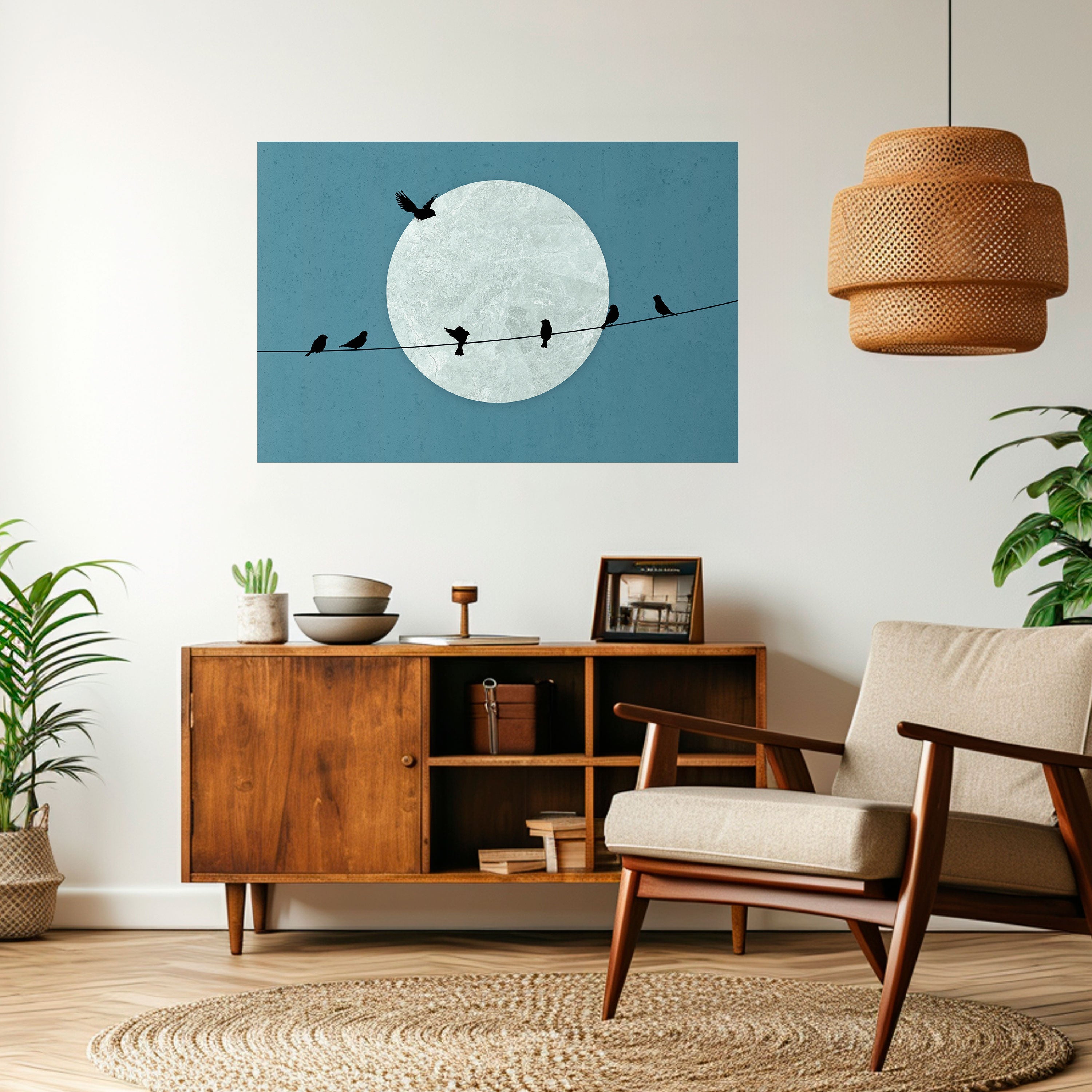 Affiche horizontale autocollante MOONLIT REST