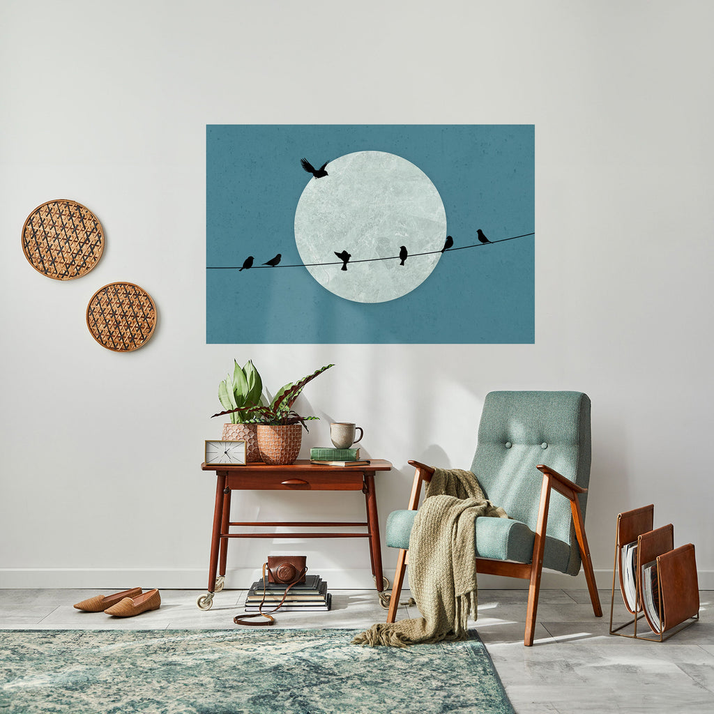 Affiche horizontale autocollante MOONLIT REST