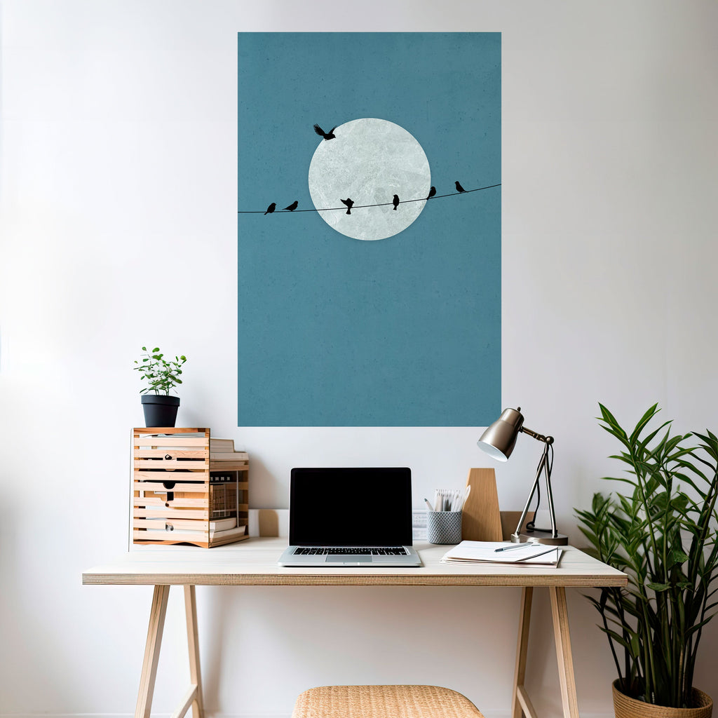 Affiche verticale autocollante MOONLIT REST