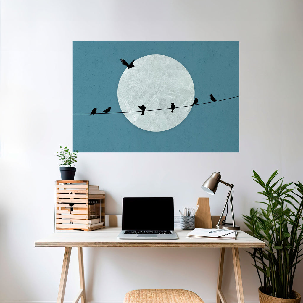 Affiche horizontale autocollante MOONLIT REST
