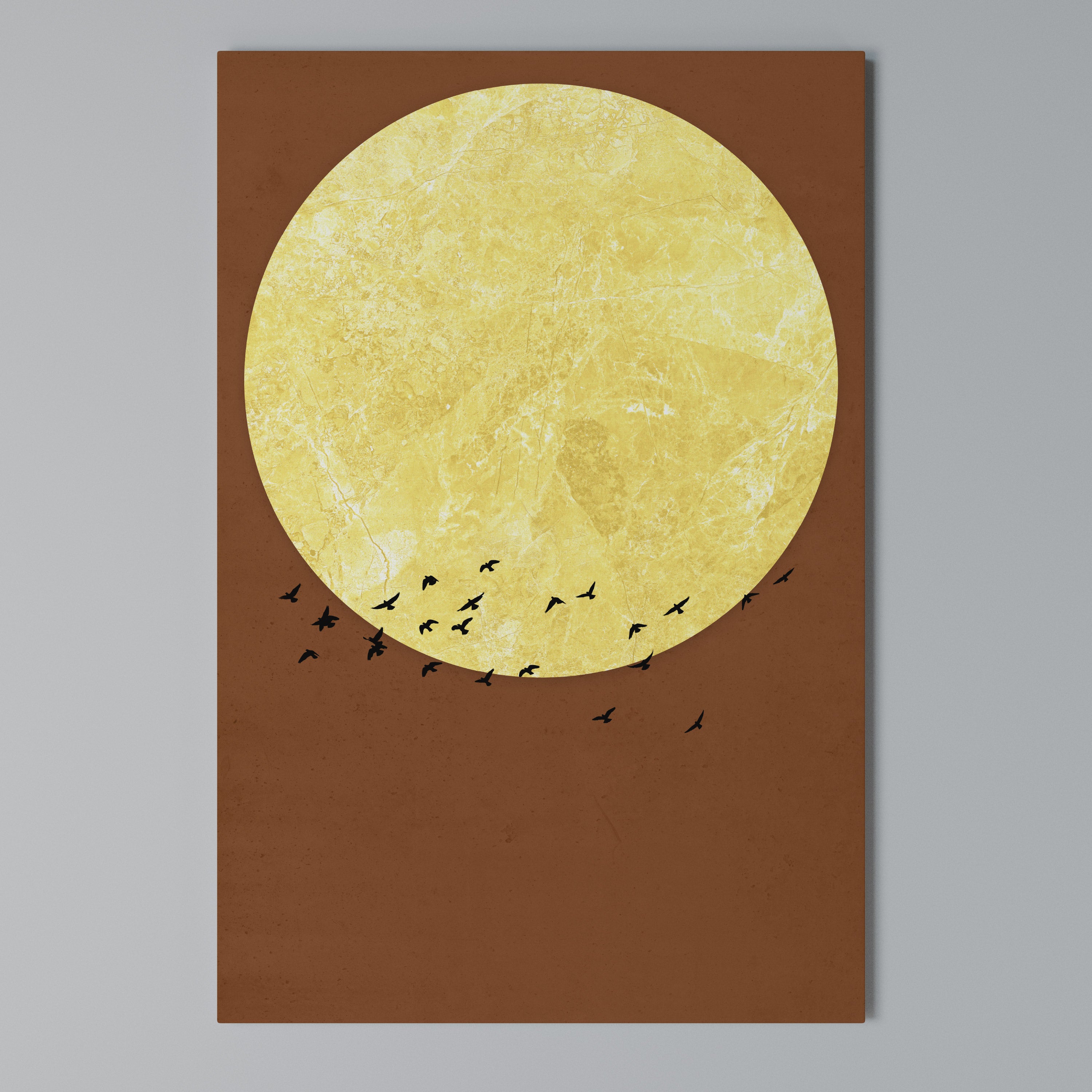 MOONLIT MIGRATION Vertical Canvas Print