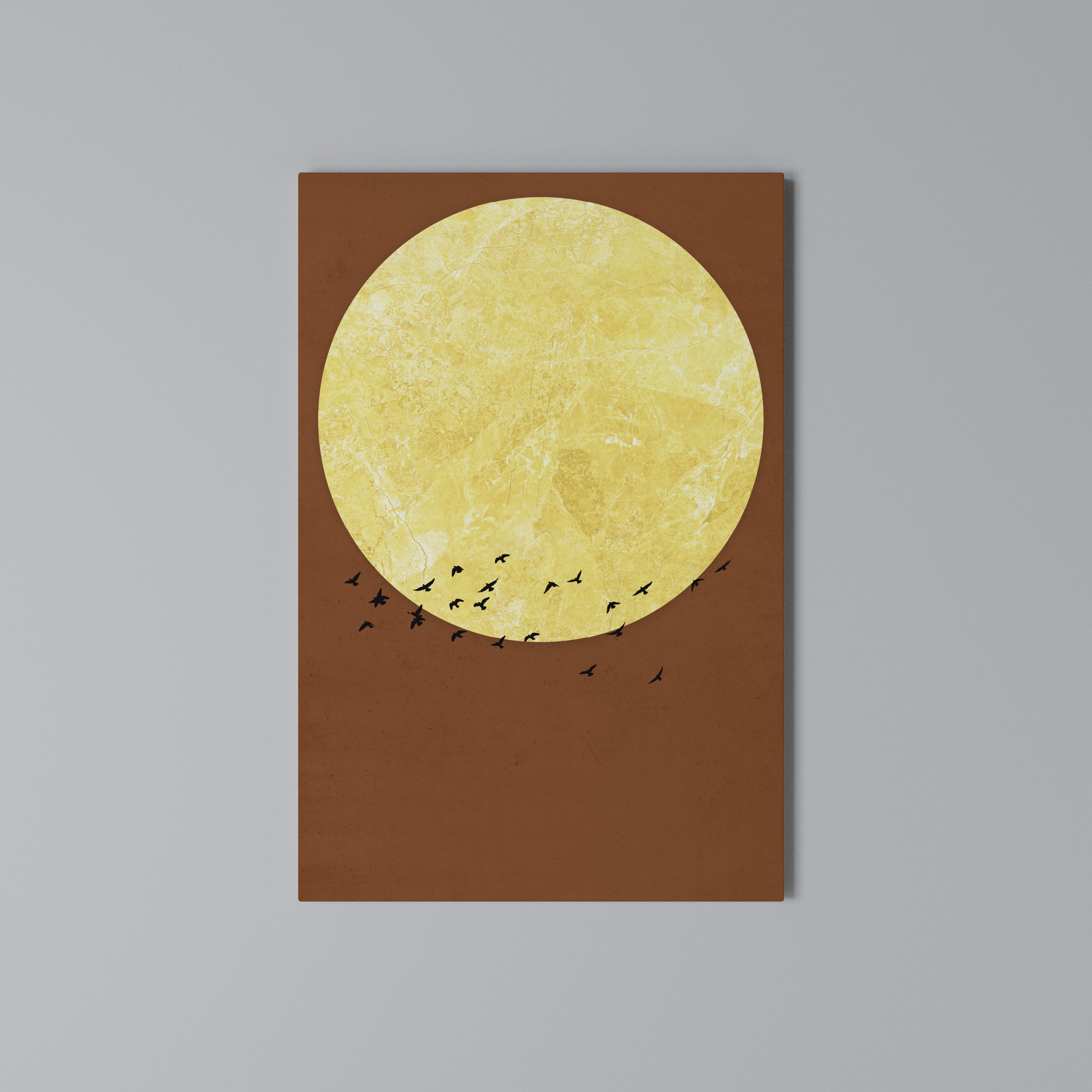 MOONLIT MIGRATION Vertical Canvas Print