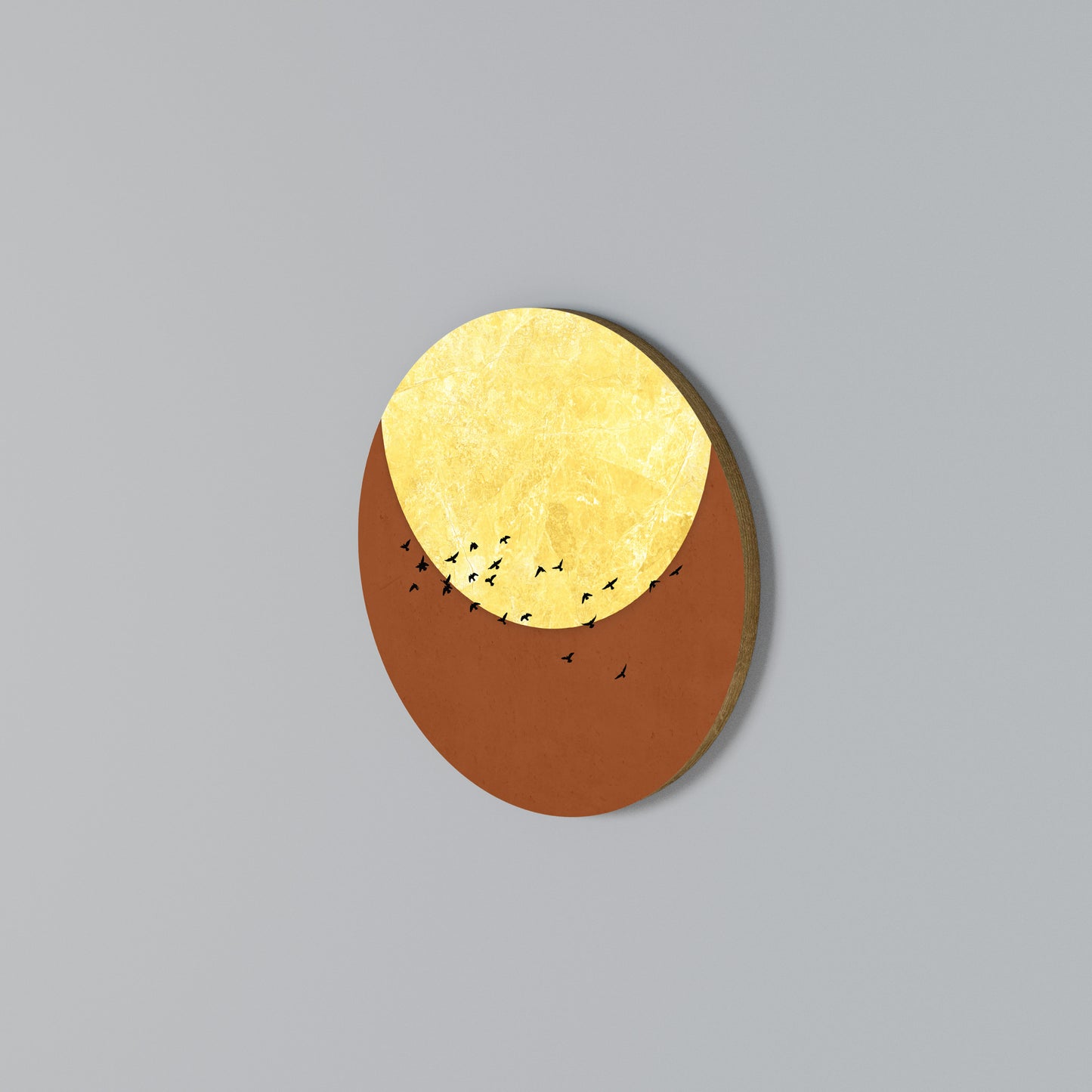 MOONLIT MIGRATION Round Wall Art