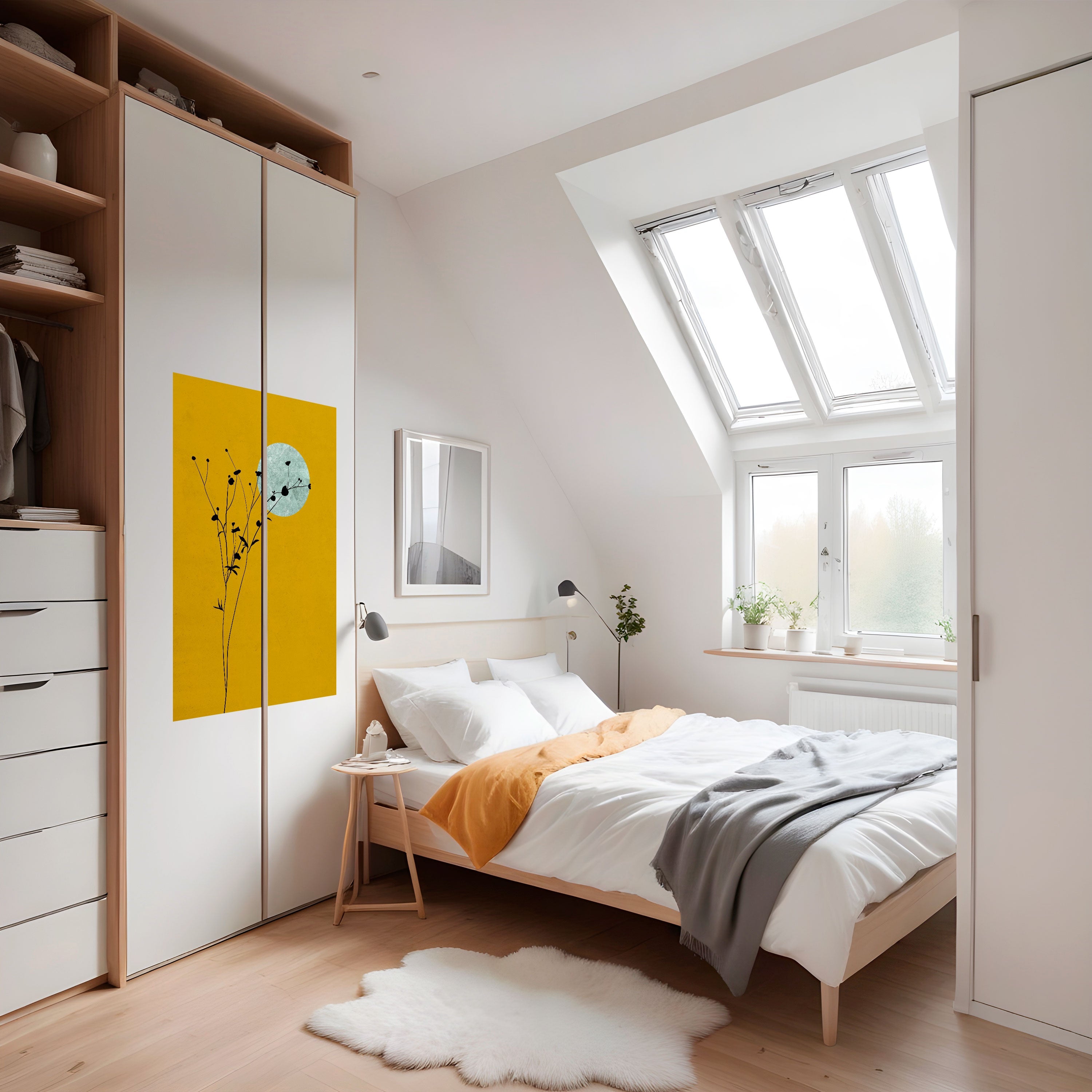 Affiche verticale autocollante « RISE IN THE LIGHT »