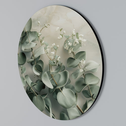 ELEGANT LEAF BALLET Round Wall Art