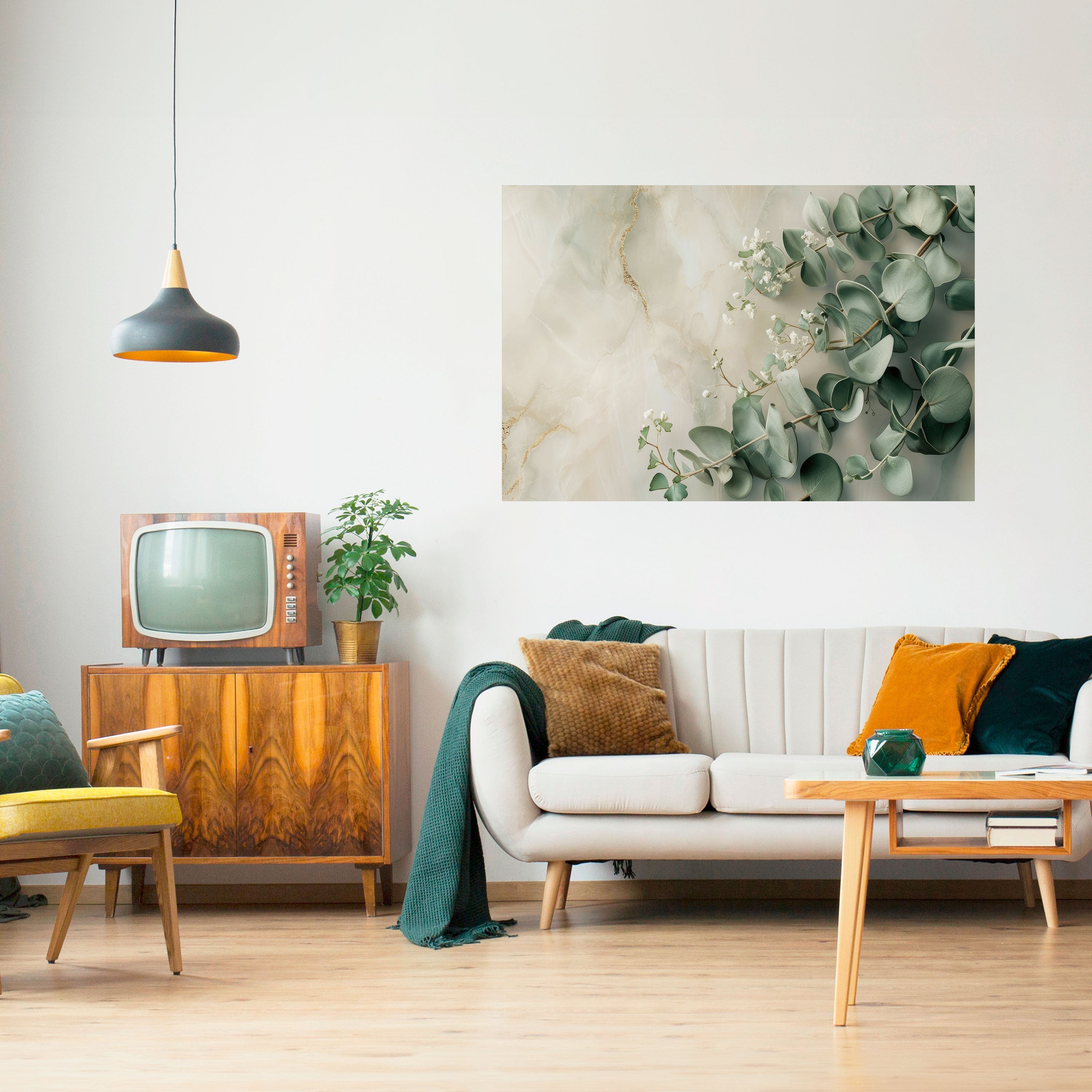 Affiche horizontale autocollante « ELEGANT LEAF BALLET »