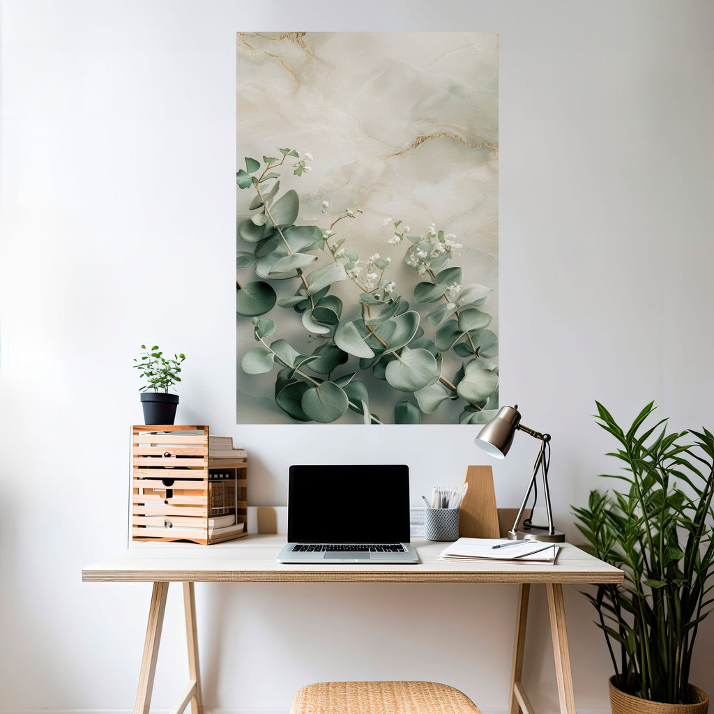 Affiche verticale autocollante « ÉLÉGANT LEAF BALLET »