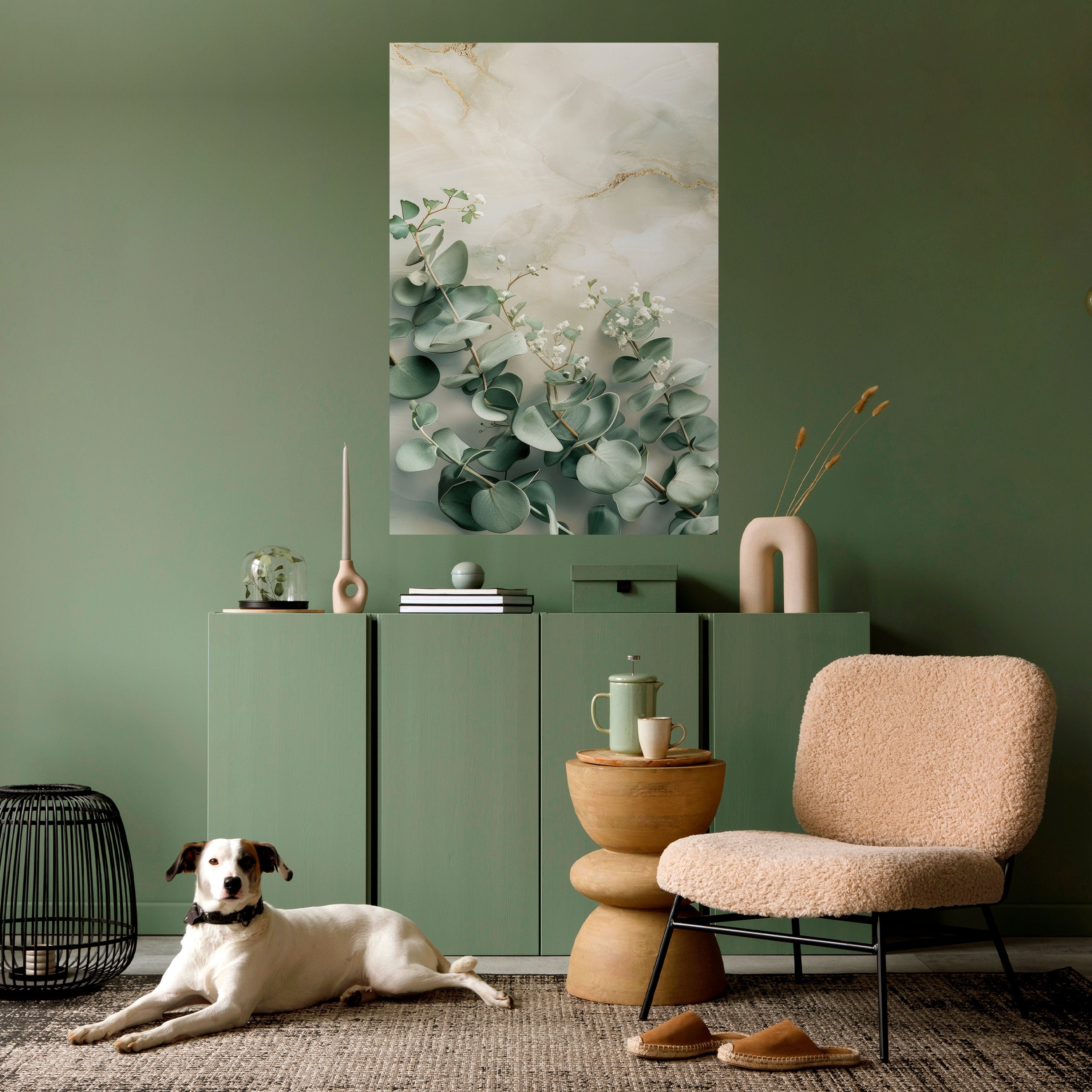 Affiche verticale autocollante « ÉLÉGANT LEAF BALLET »