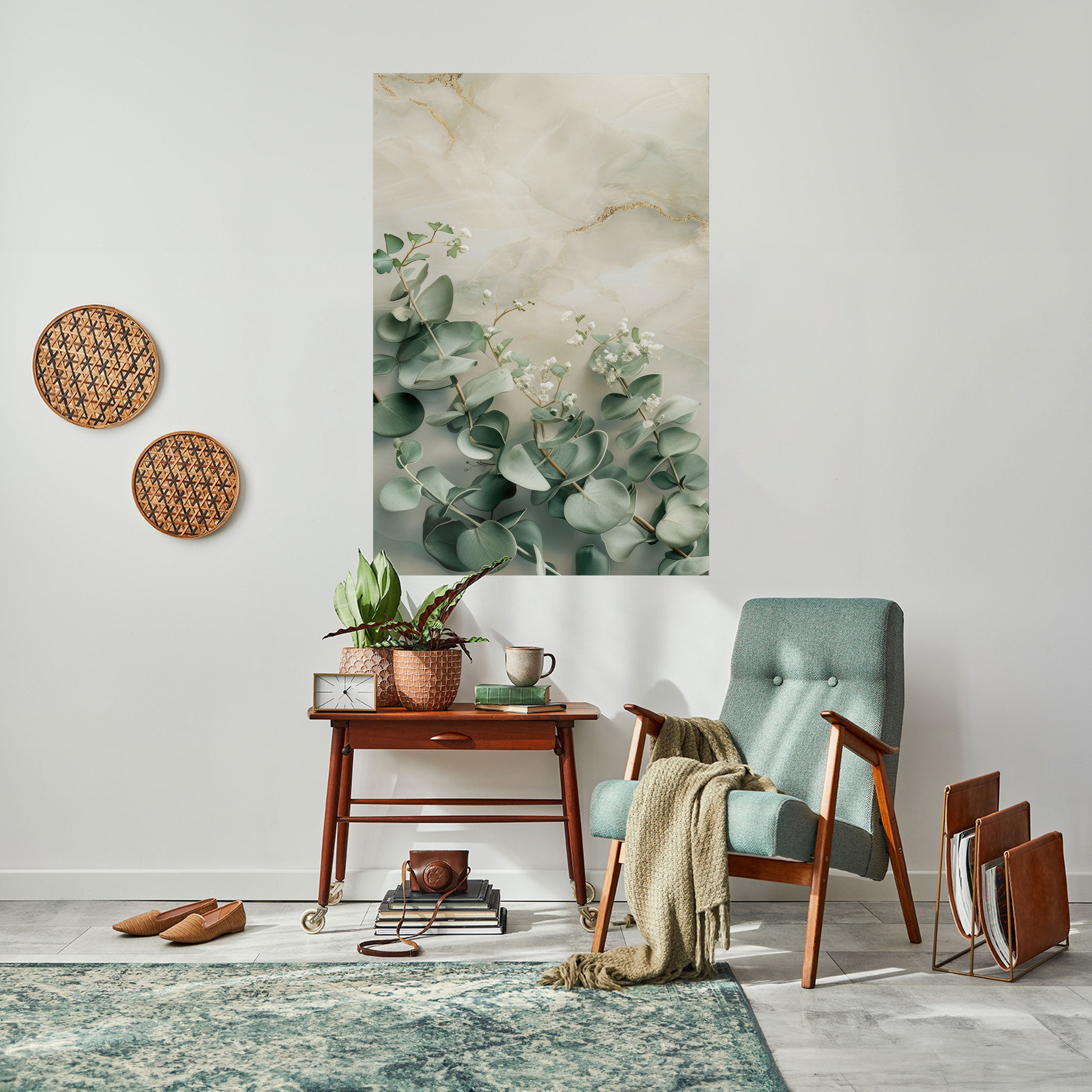 Affiche verticale autocollante « ÉLÉGANT LEAF BALLET »