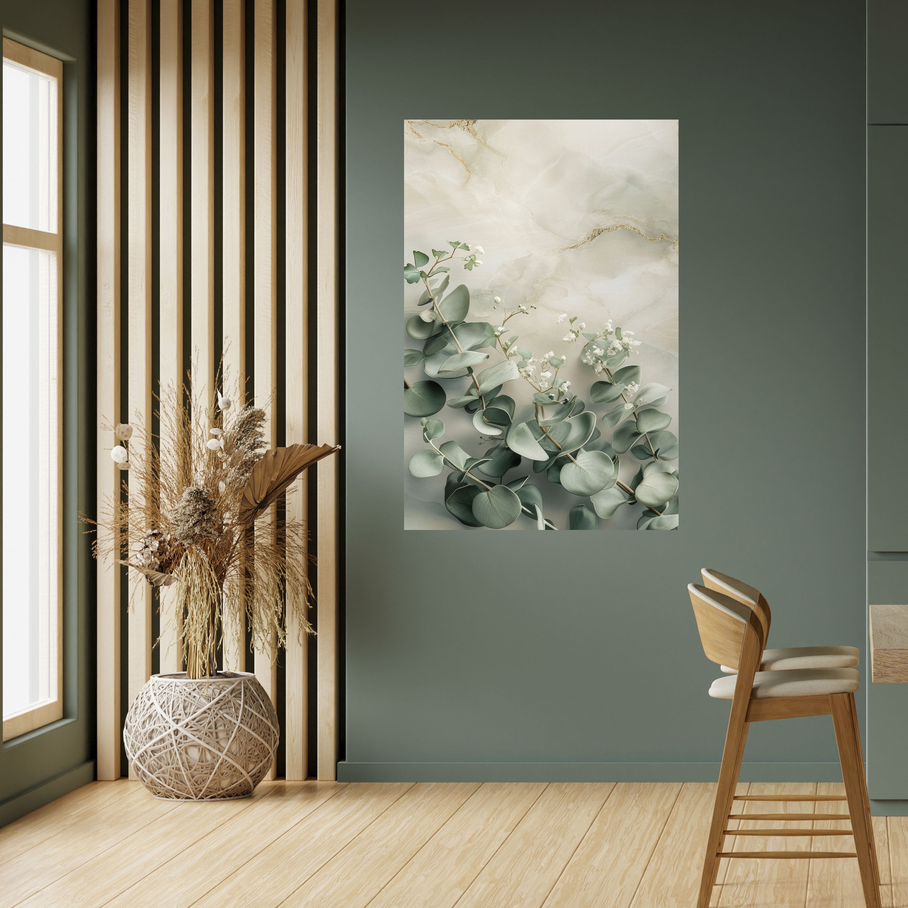 Affiche verticale autocollante « ÉLÉGANT LEAF BALLET »