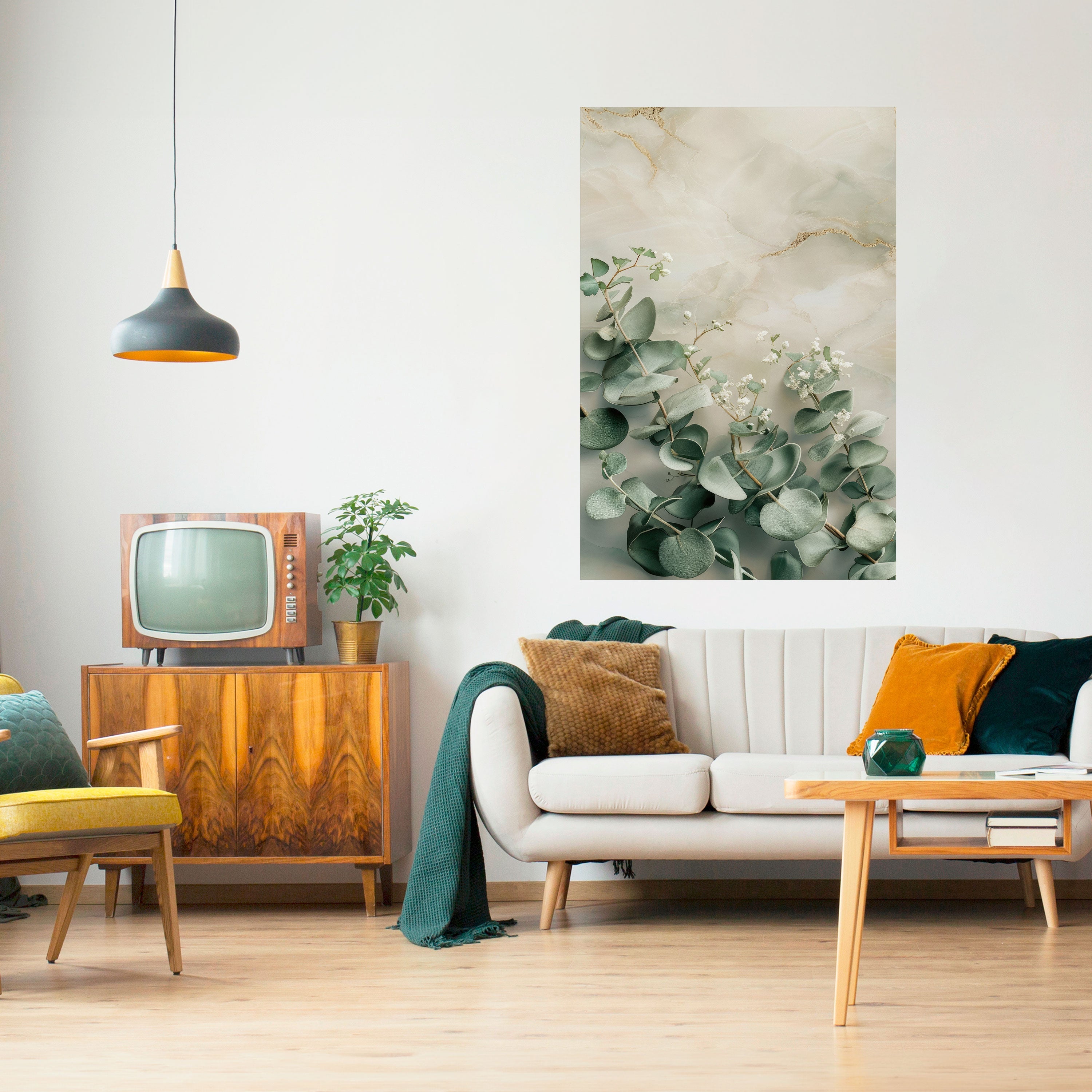 Affiche verticale autocollante « ÉLÉGANT LEAF BALLET »