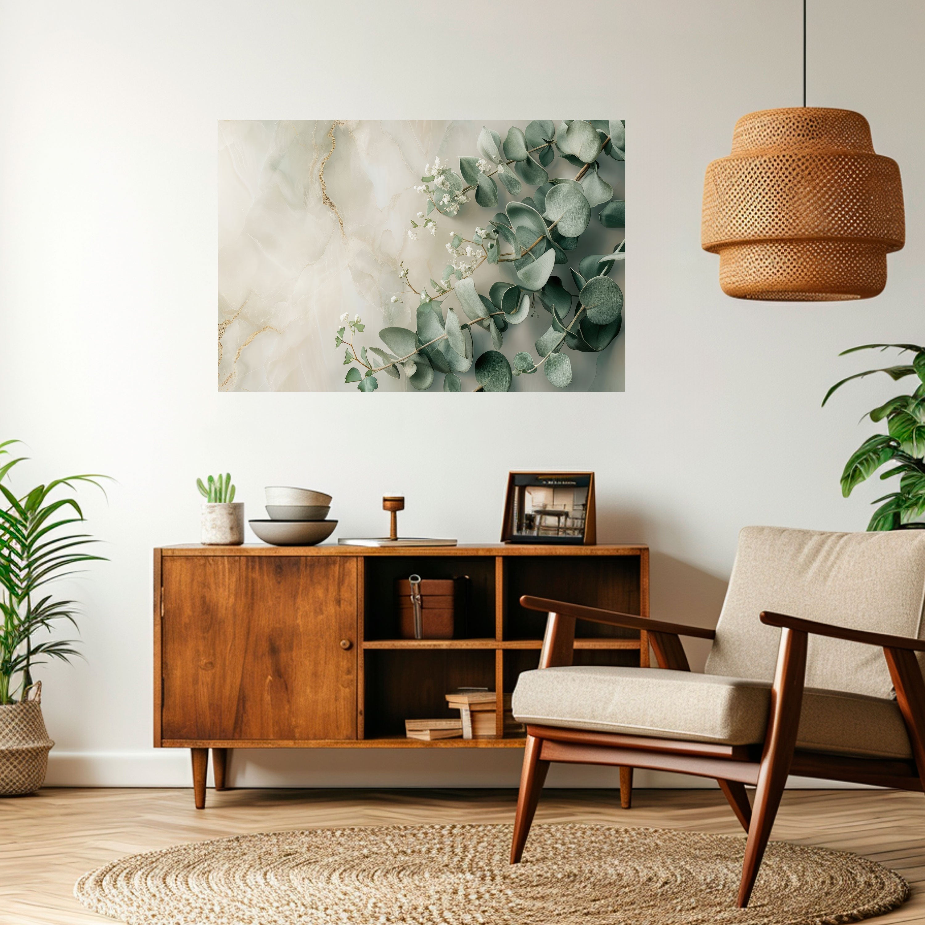 Affiche horizontale autocollante « ELEGANT LEAF BALLET »