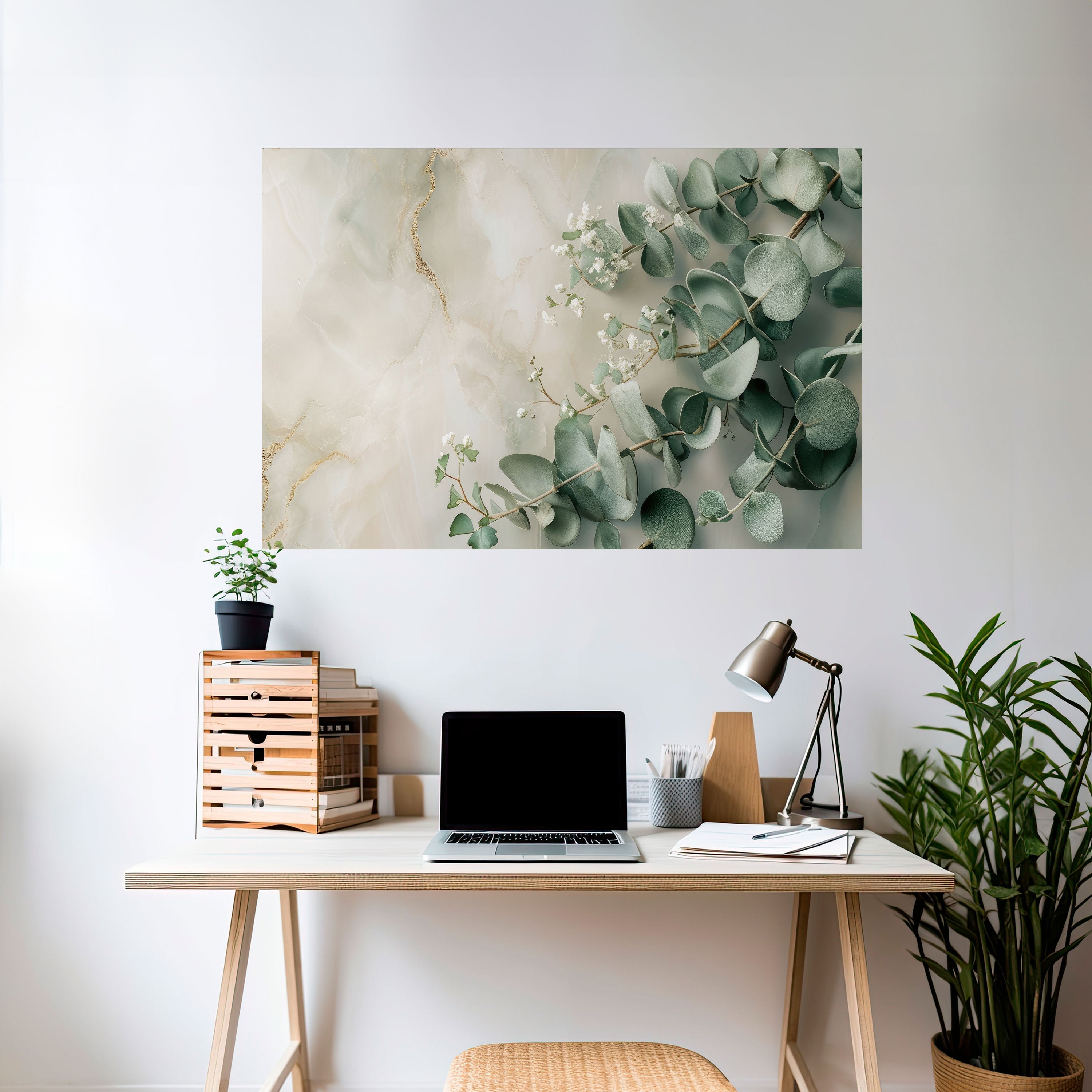 Affiche horizontale autocollante « ELEGANT LEAF BALLET »