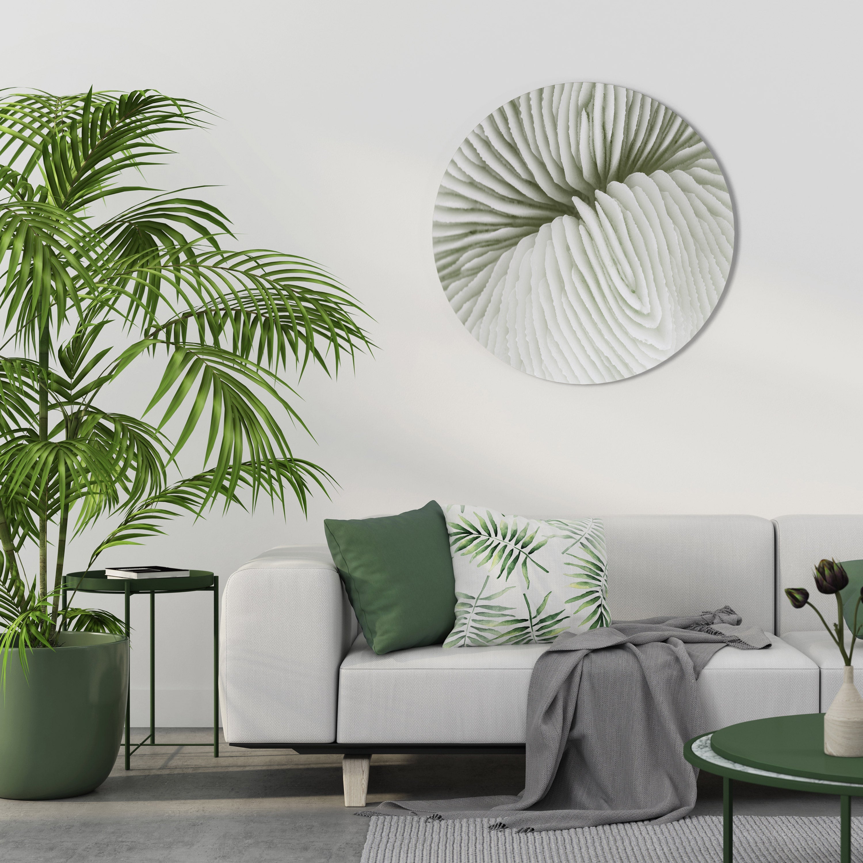 SYMÉTRIE DE LA NATURE Art mural rond