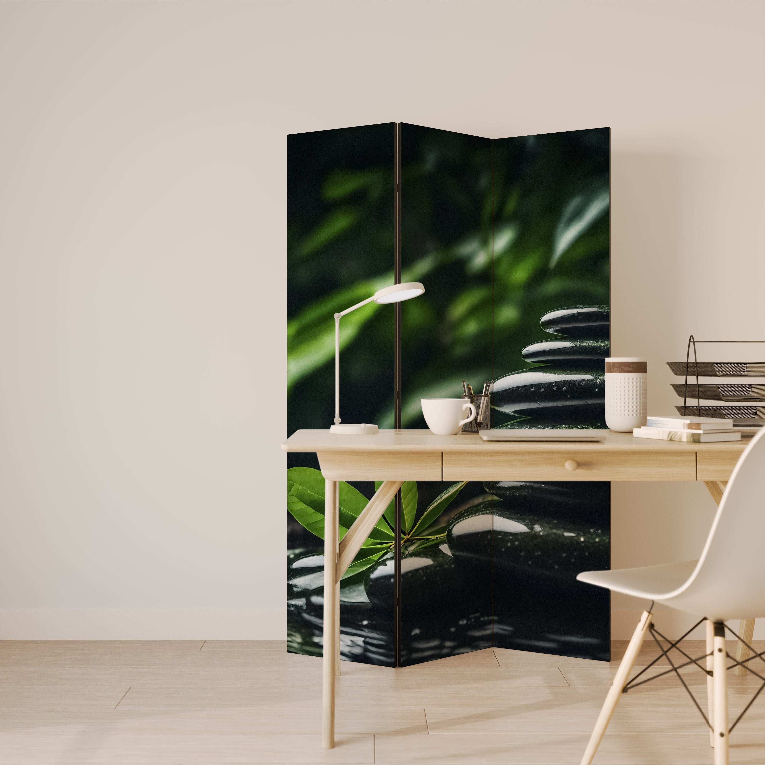 Paravent décoratif à 3 panneaux HARMONY STONES