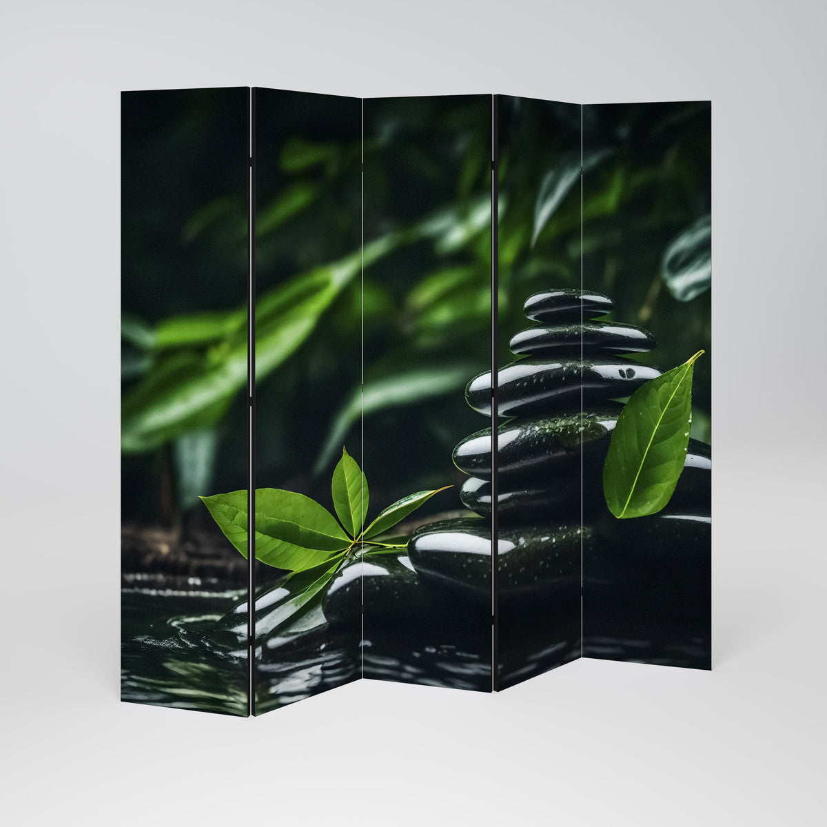 HARMONY STONES 5-Panel Room Divider