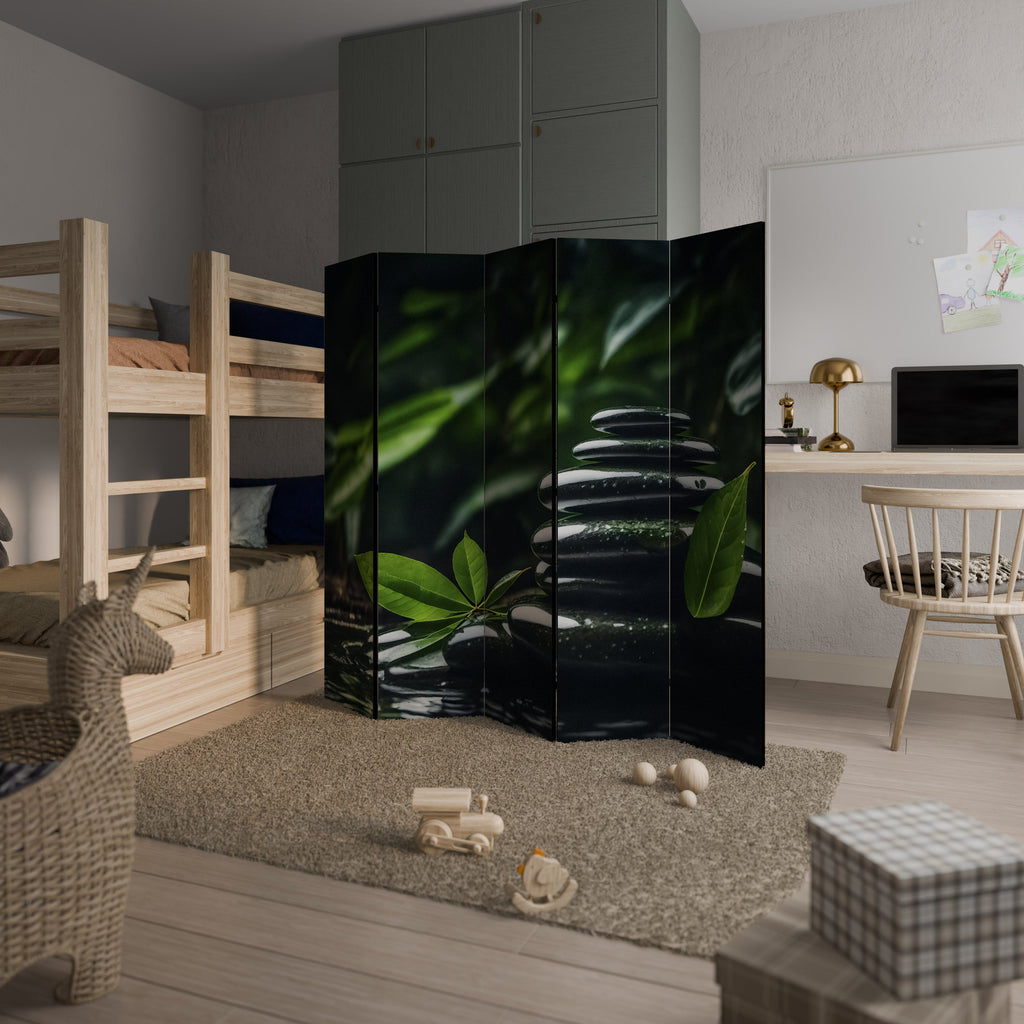 HARMONY STONES Decorative 5-Panel Room Divider