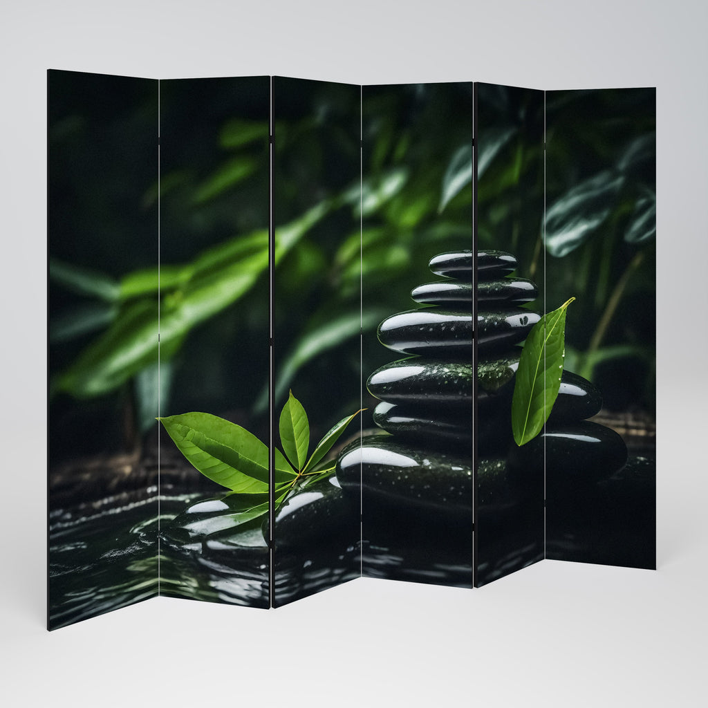 HARMONY STONES Decorative 6-Panel Room Divider