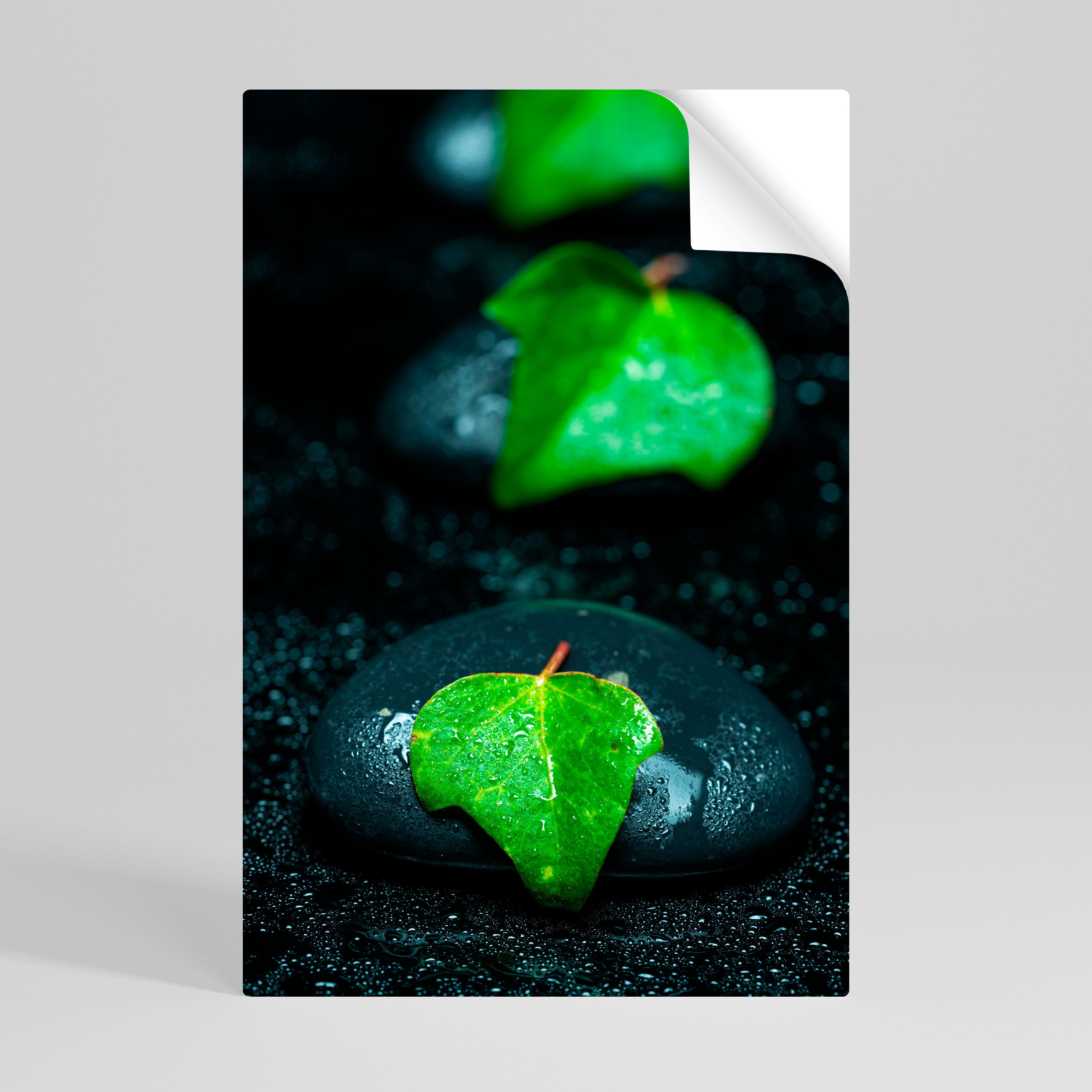 RAINDROPS ON STONE Peel and Stick Vertical Poster