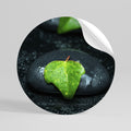 RAINDROPS ON STONE Peel and Stick Round Sticker