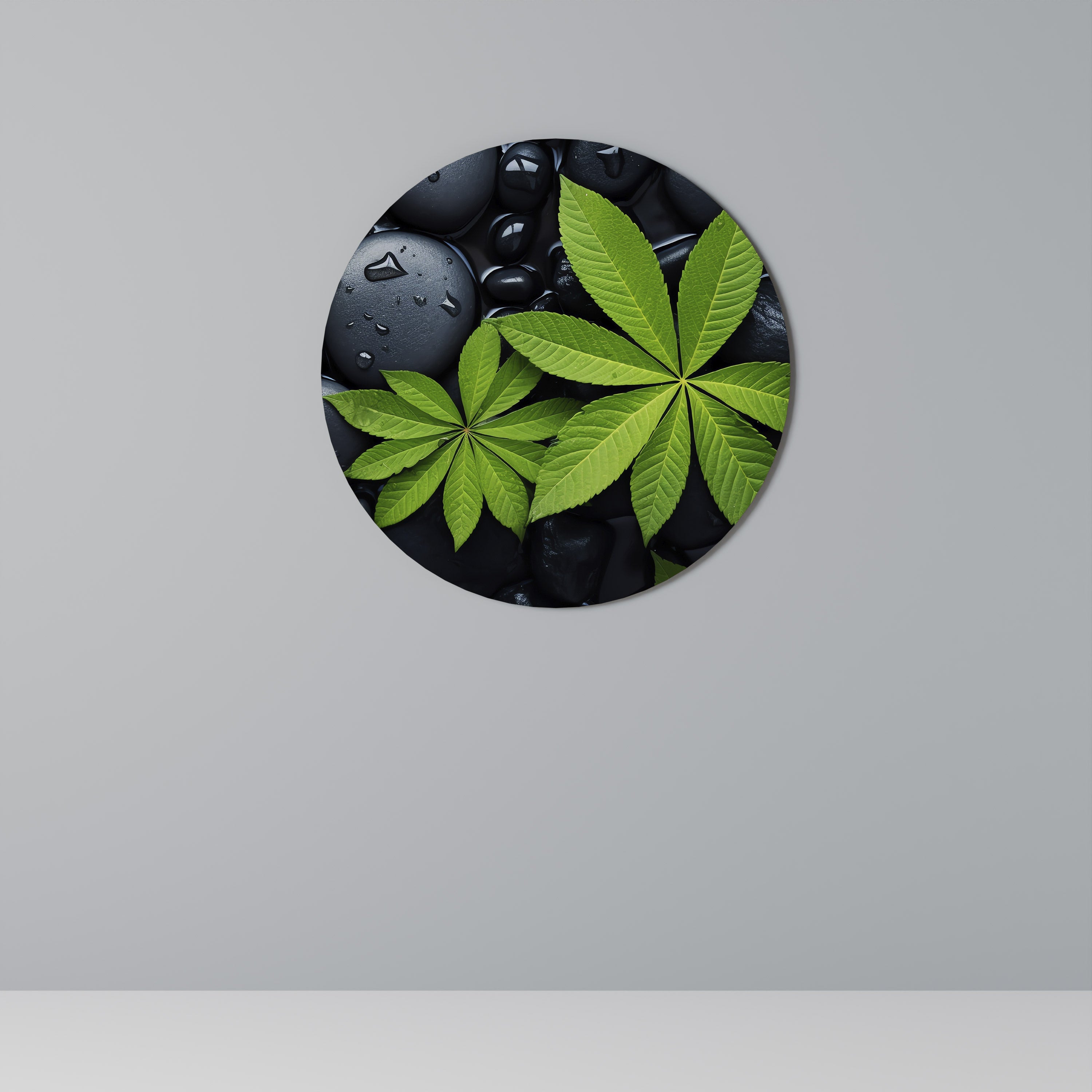 Art mural rond ÉTREINTE DE LA NATURE