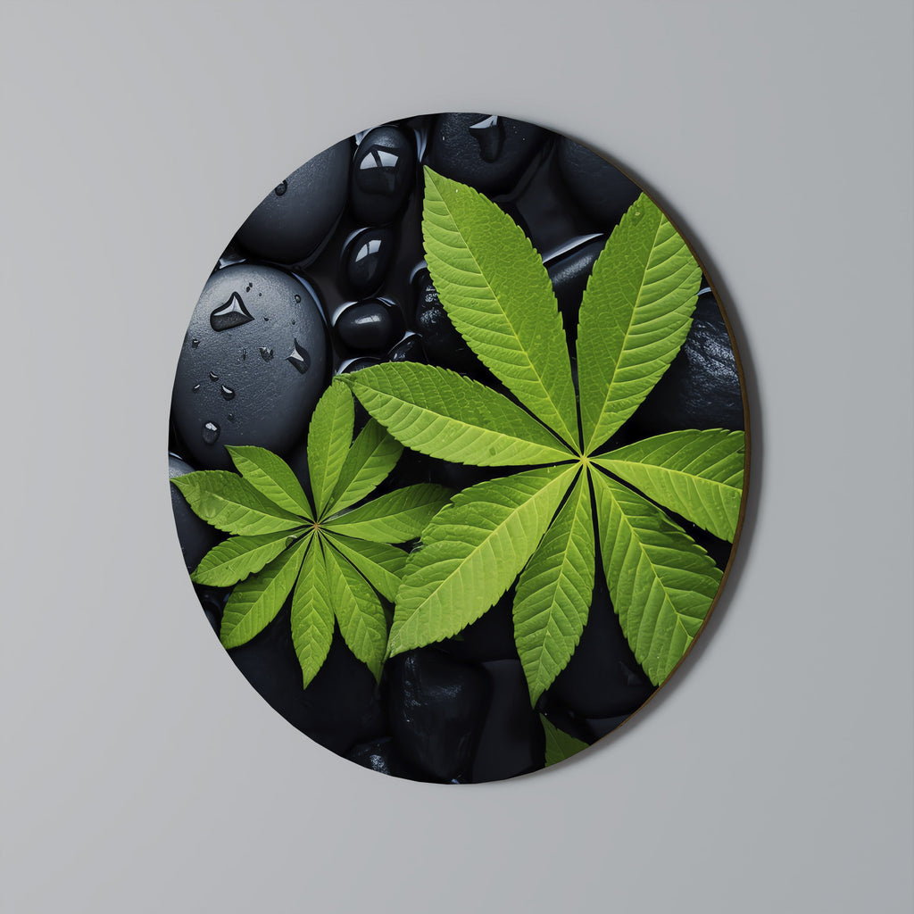 Art mural rond ÉTREINTE DE LA NATURE