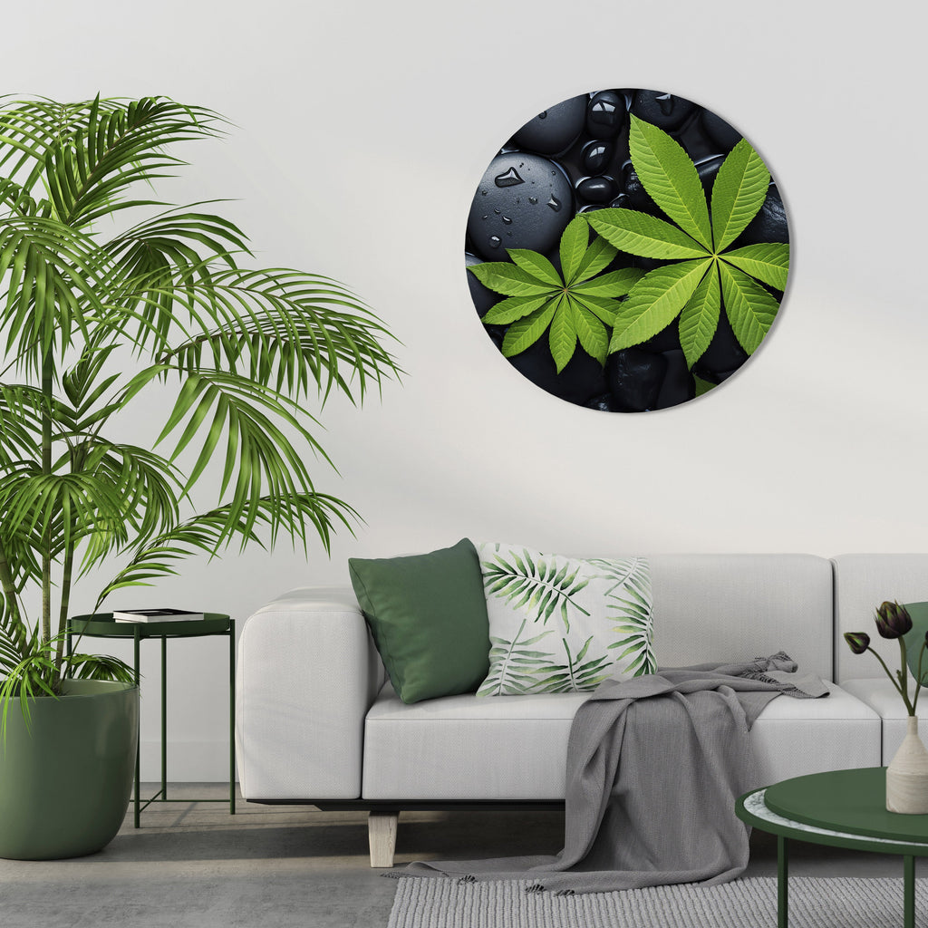 Art mural rond ÉTREINTE DE LA NATURE