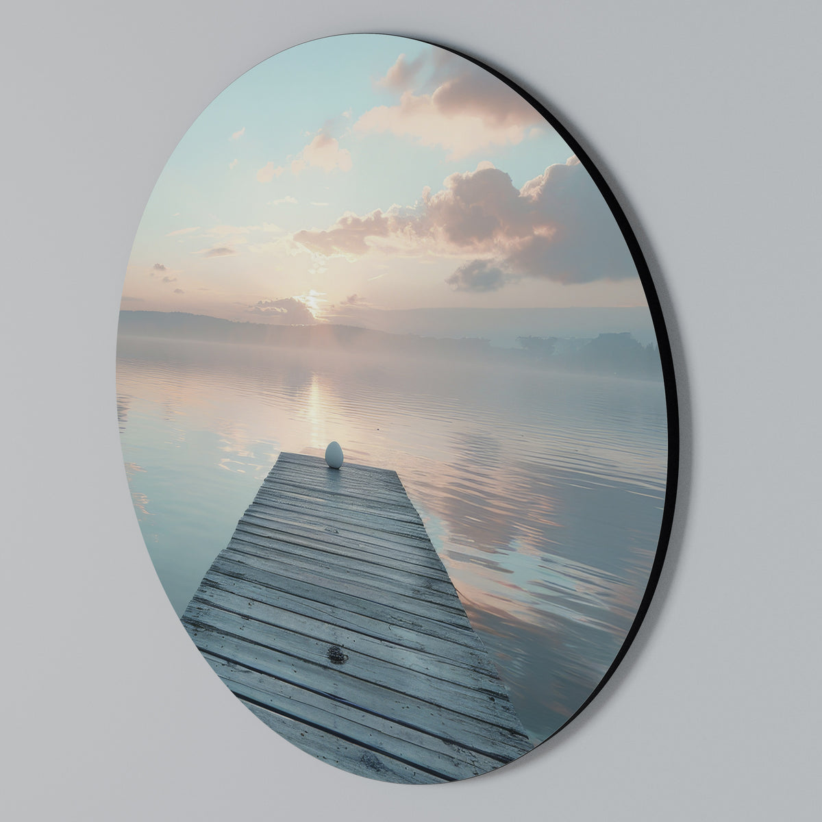 GENTLE MORNING MYSTIQUE Round Wall Art