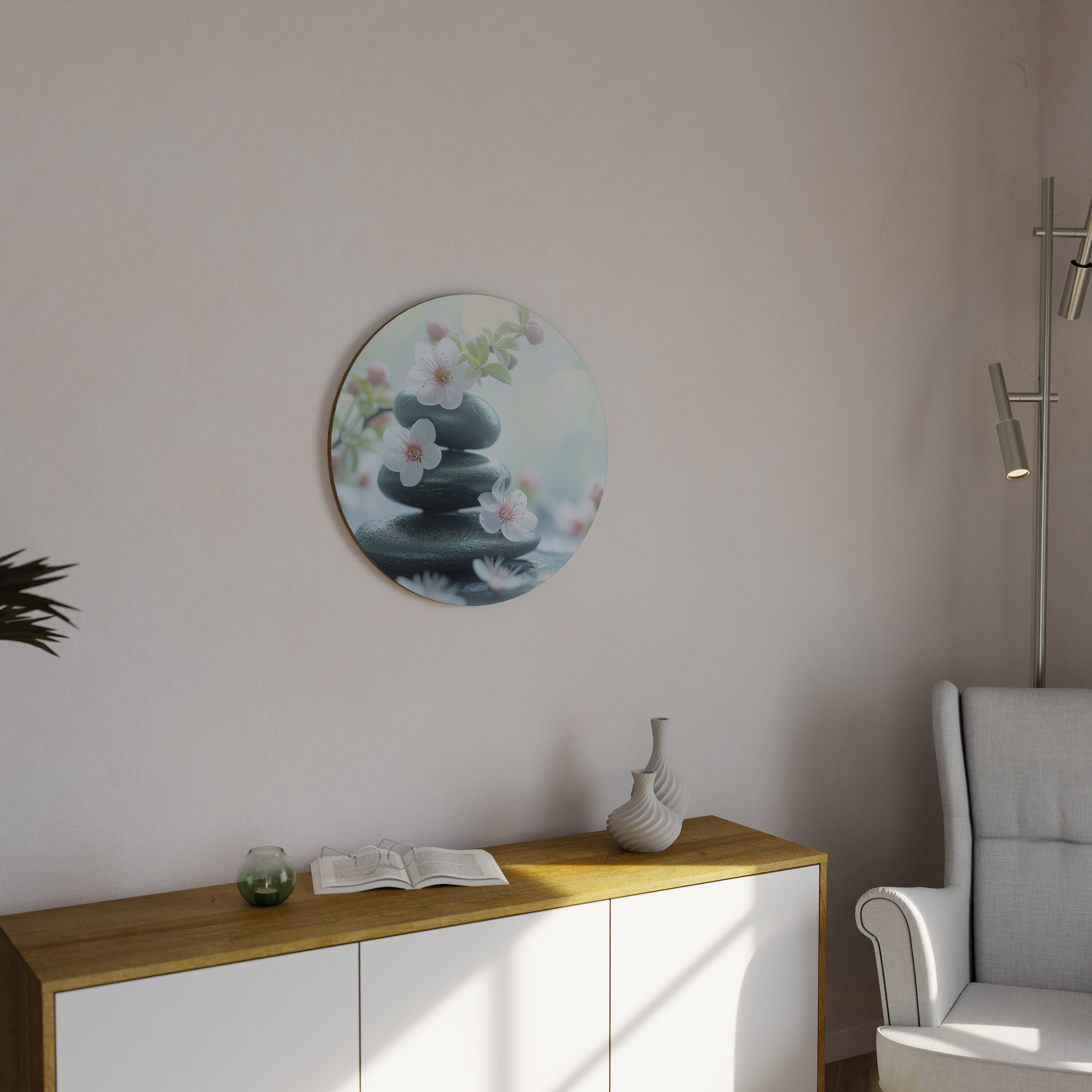 Art mural rond MOMENTS DE PLEINE CONSCIENCE