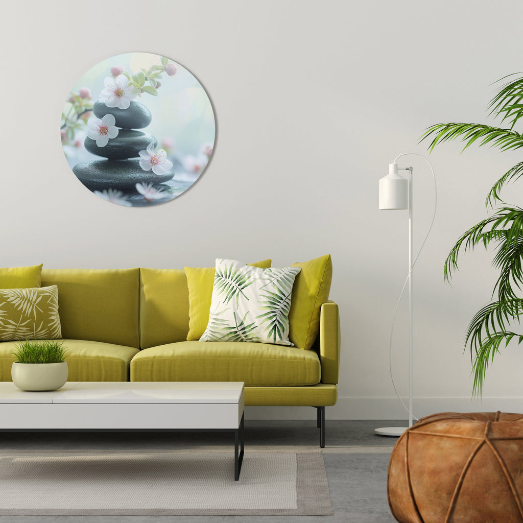 Art mural rond MOMENTS DE PLEINE CONSCIENCE