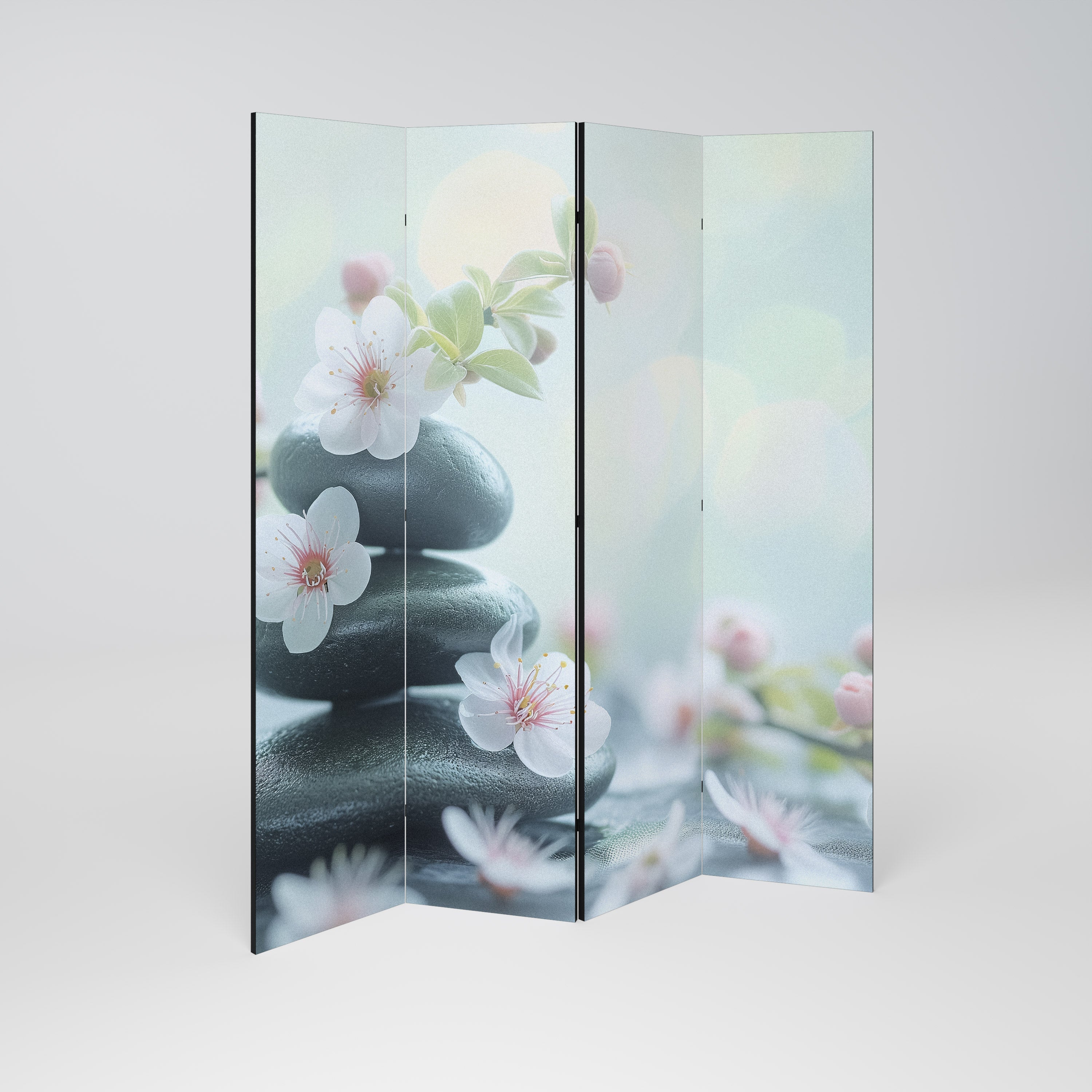 MINDFUL MOMENTS Decorative 4-Panel Room Divider