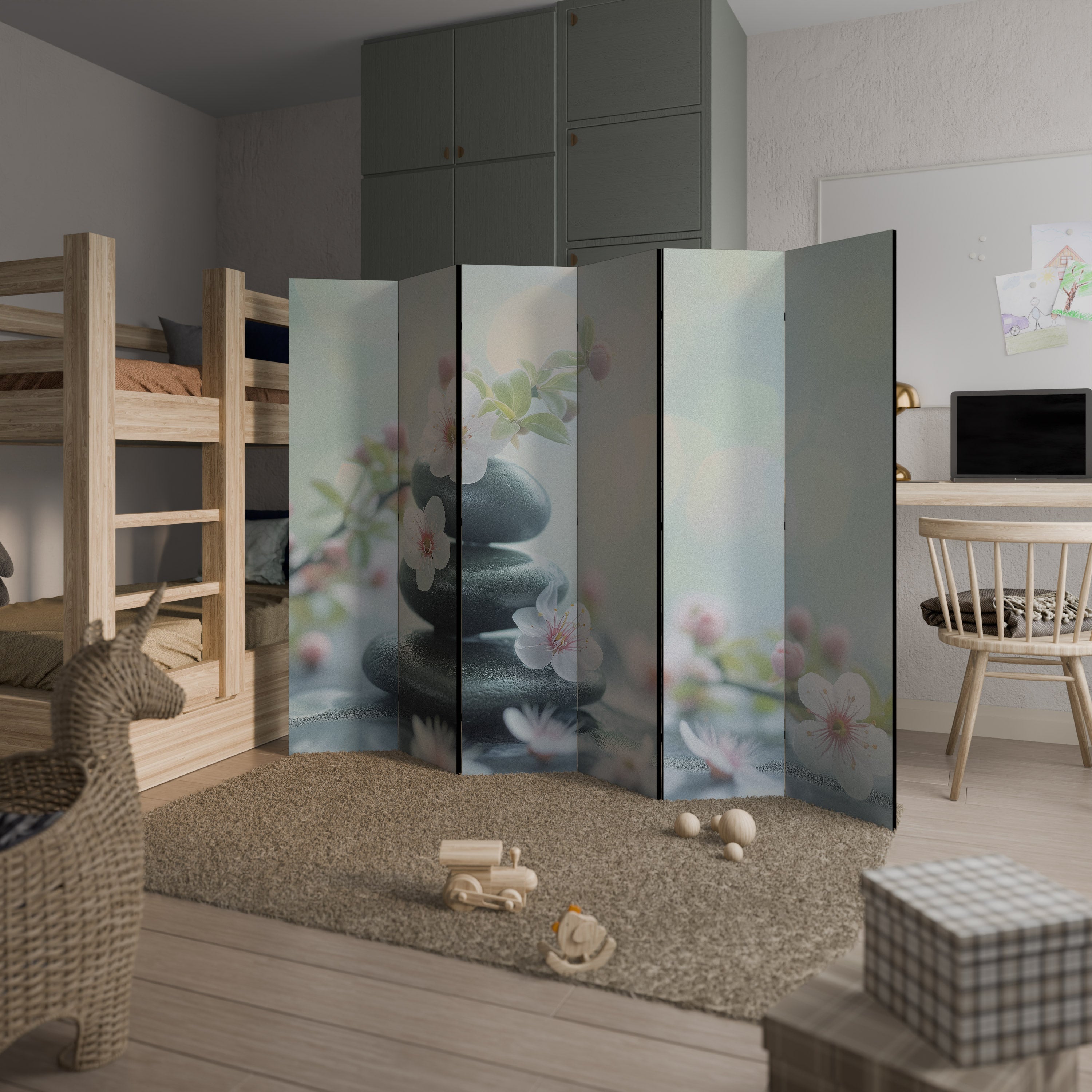 MINDFUL MOMENTS Decorative 6-Panel Room Divider