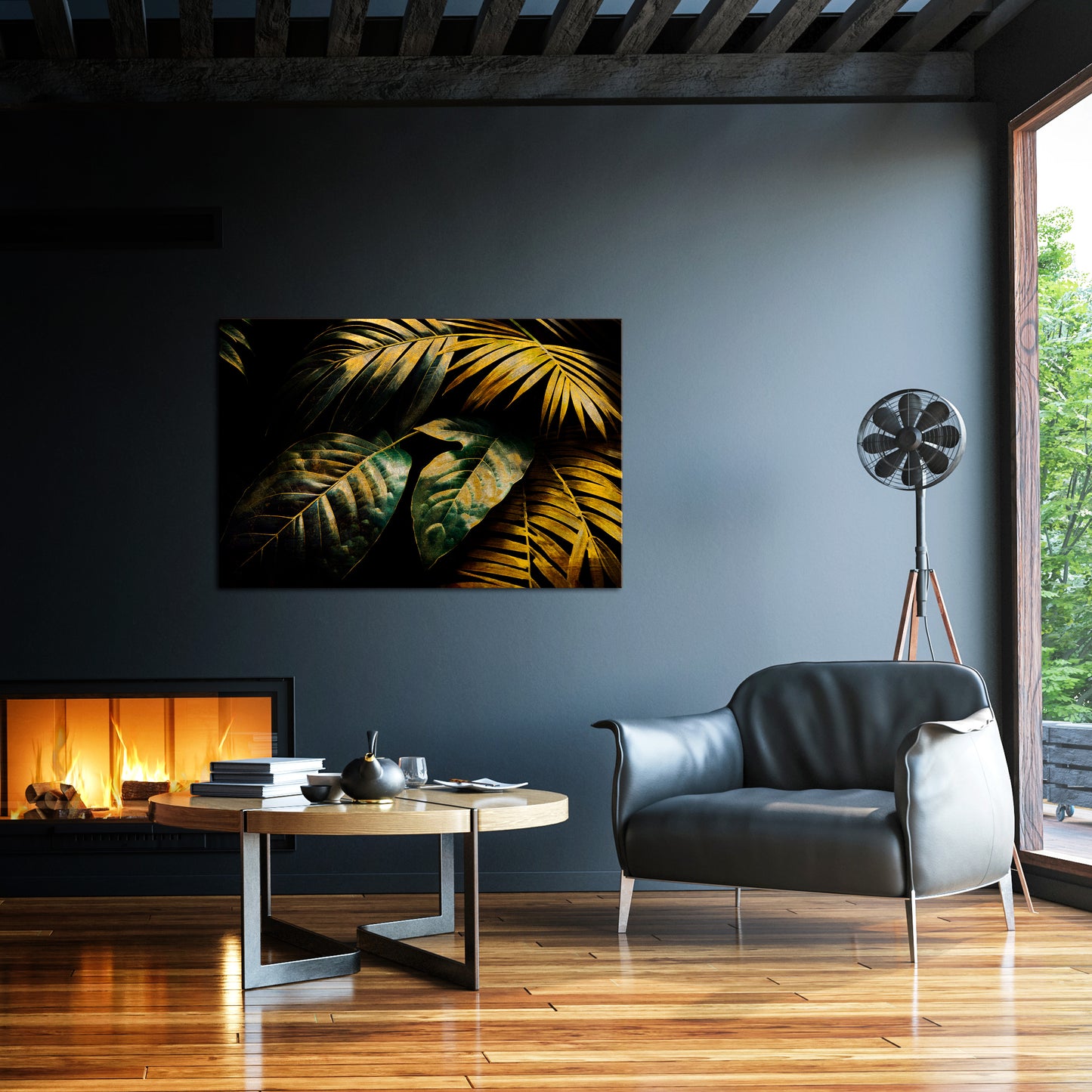 ENIGMATIC FOLIAGE TWILIGHT Horizontal Canvas Print
