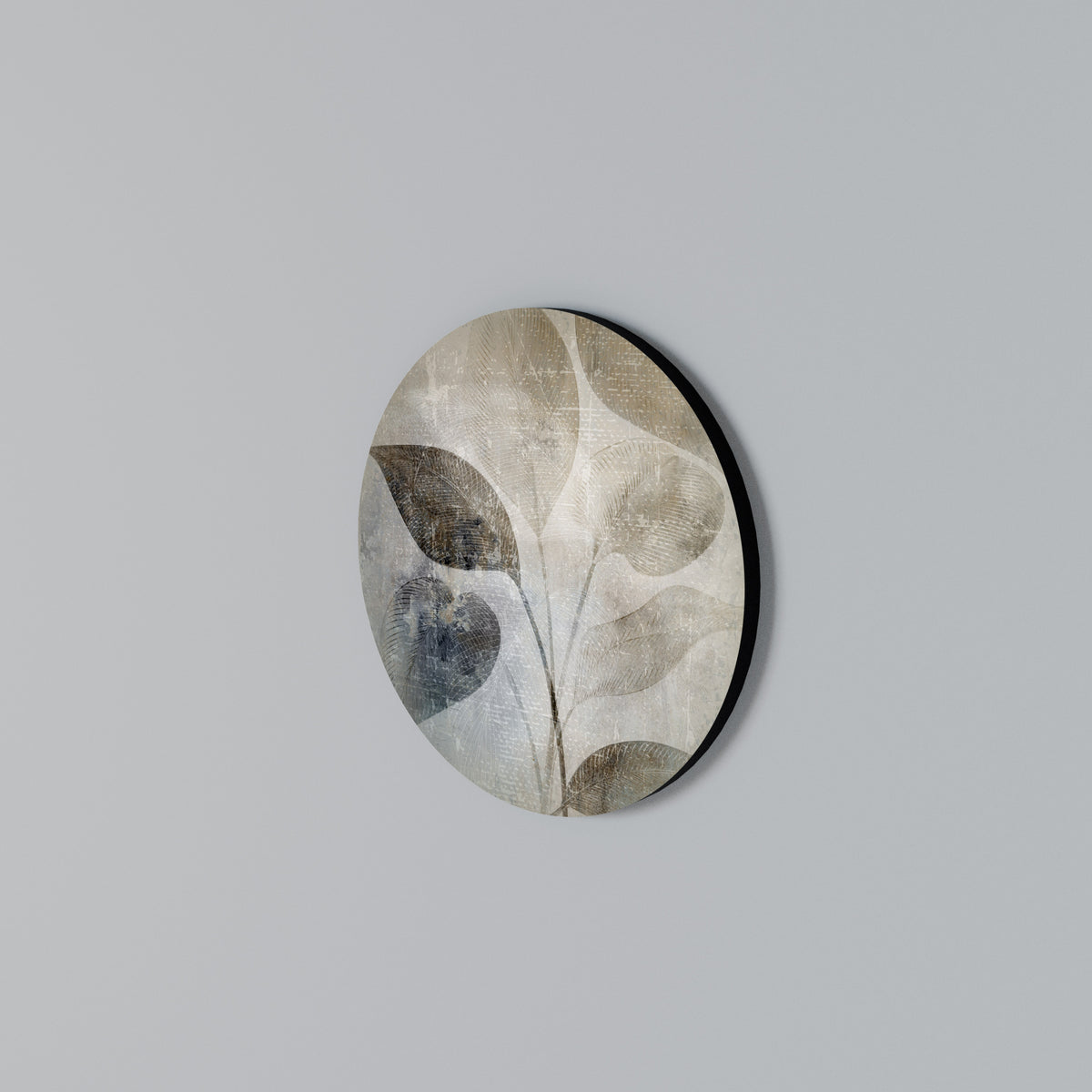 SERENE BOTANICAL HARMONY Round Wall Art