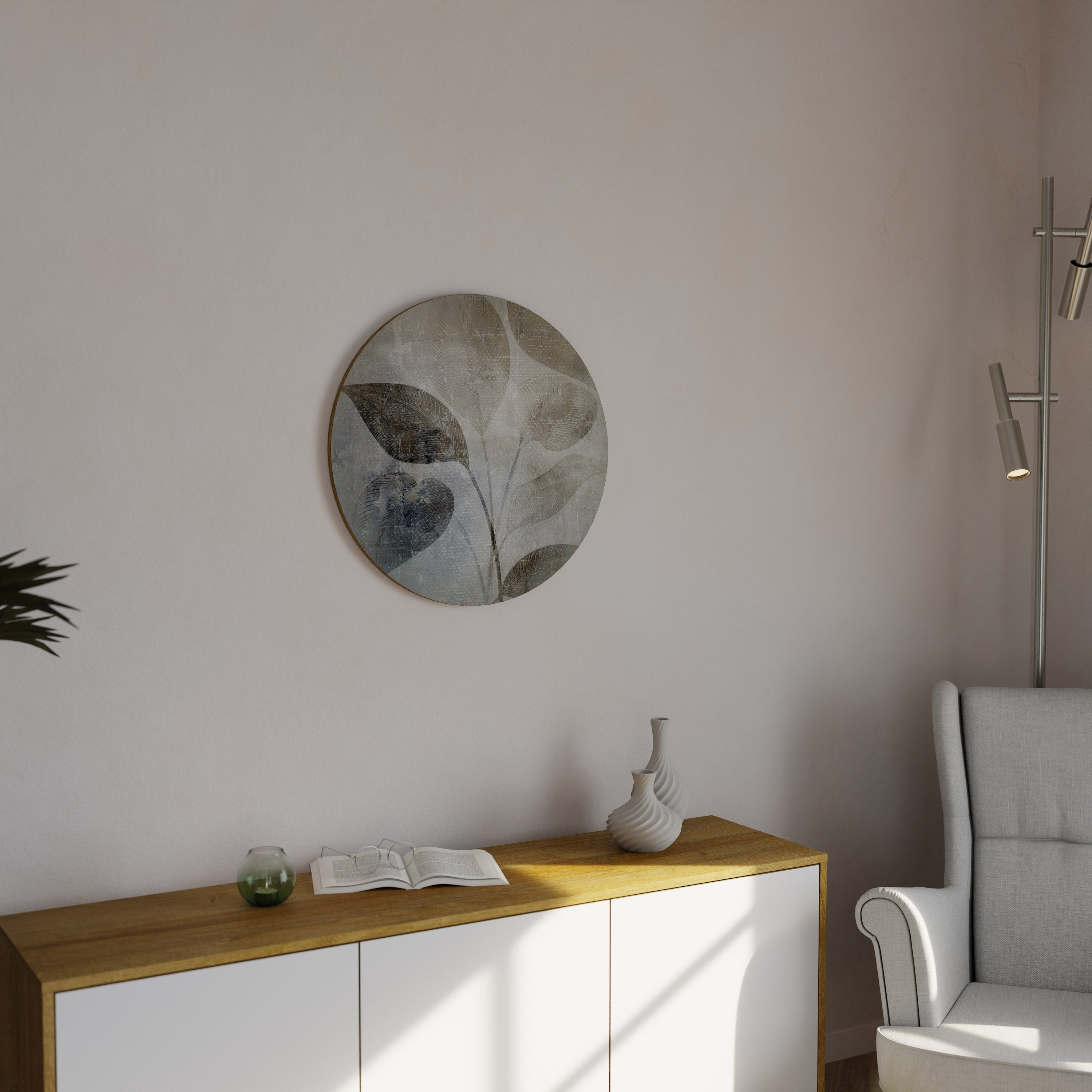 Décoration murale ronde SÉRÉNITE HARMONIE BOTANIQUE