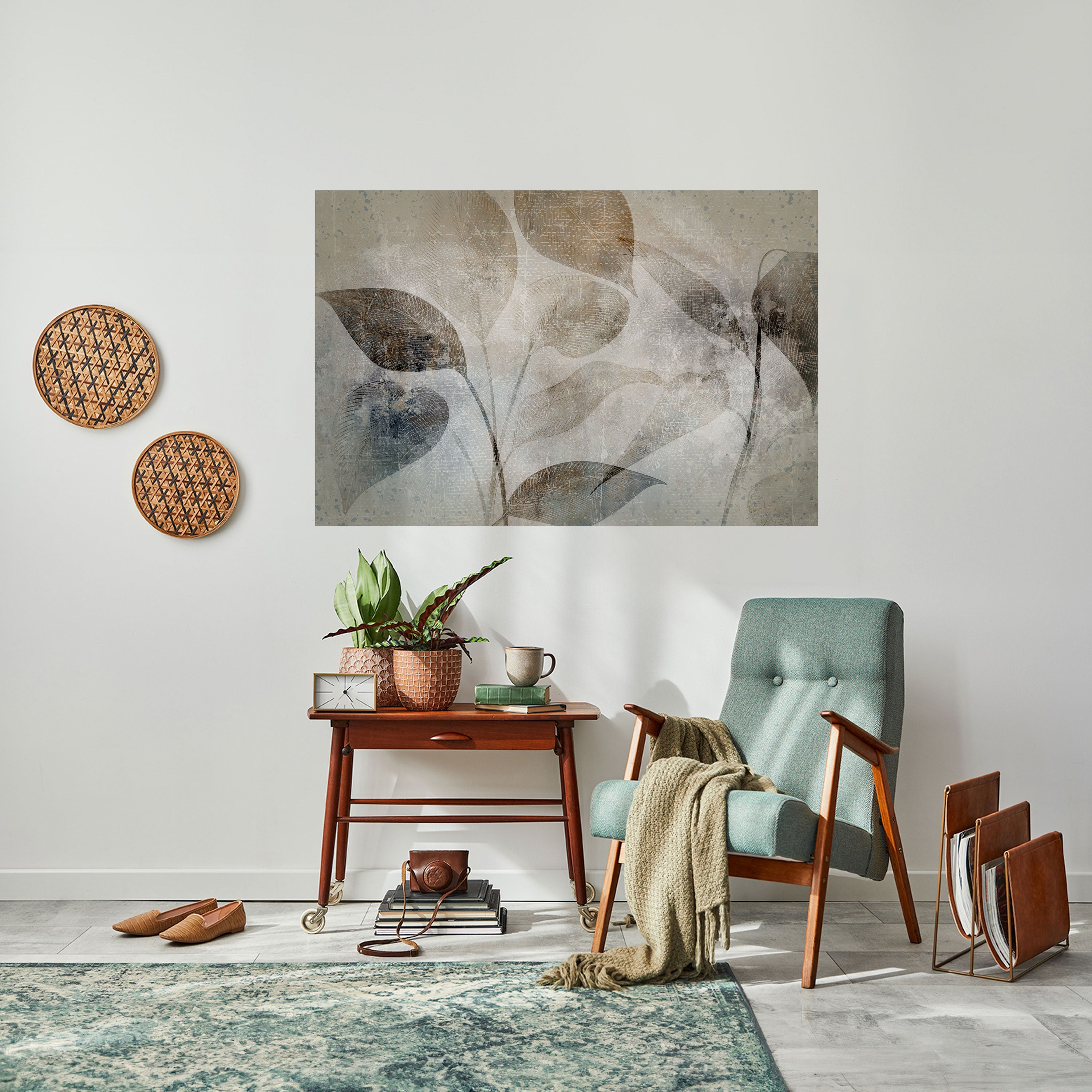 Affiche horizontale autocollante « Harmonie botanique sereine »