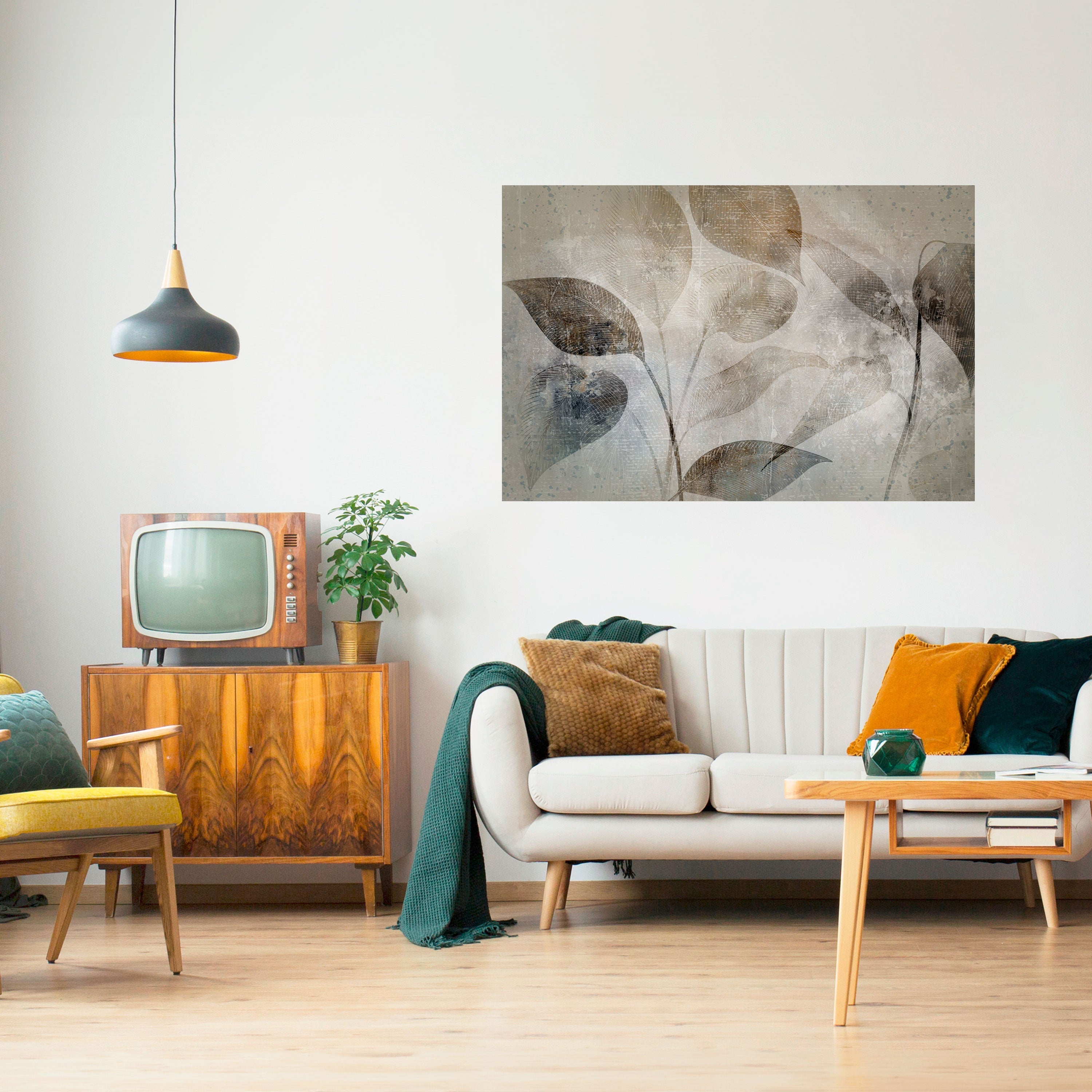 Affiche horizontale autocollante « Harmonie botanique sereine »