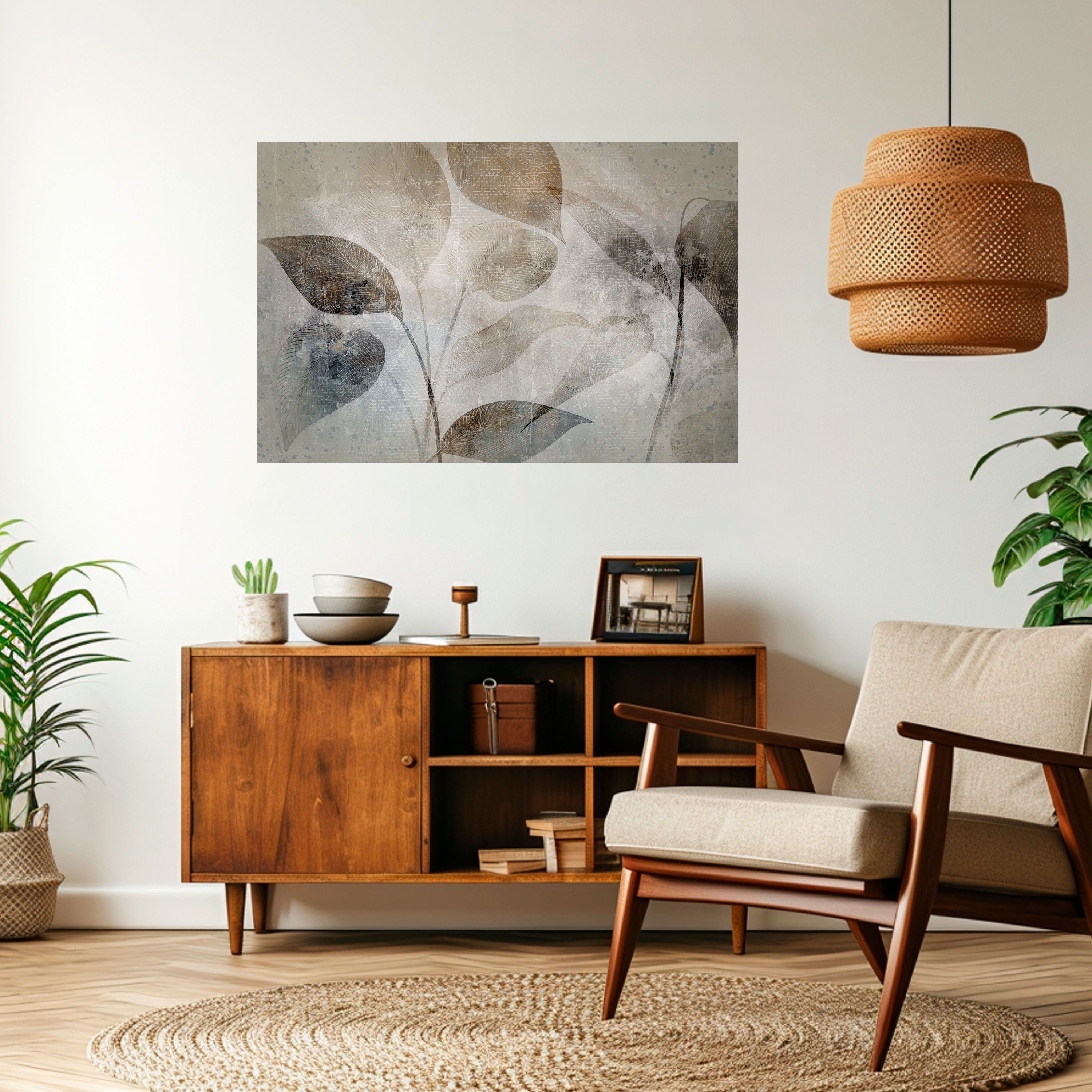 Affiche horizontale autocollante « Harmonie botanique sereine »