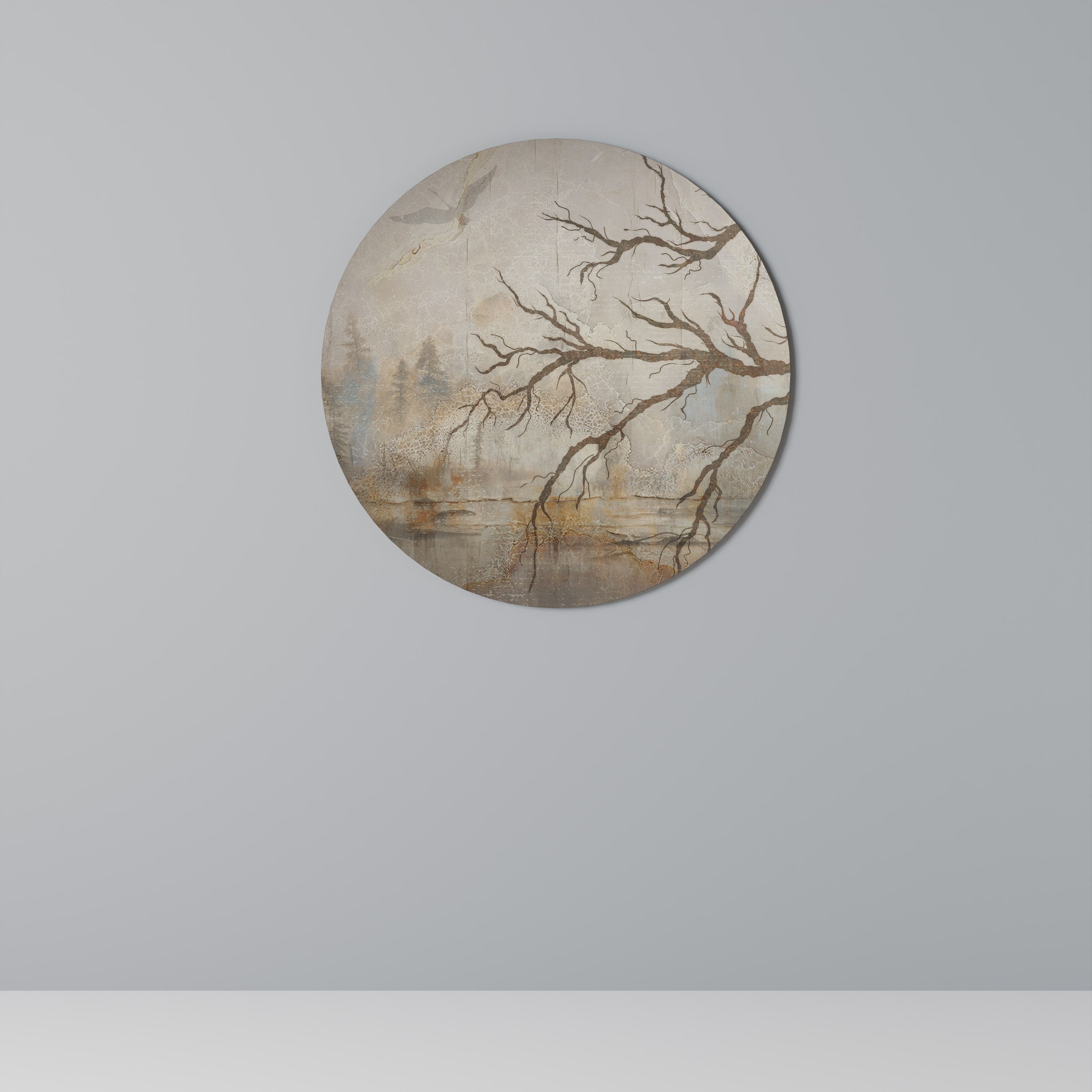 Art mural rond FLIGHT OF FANTASY