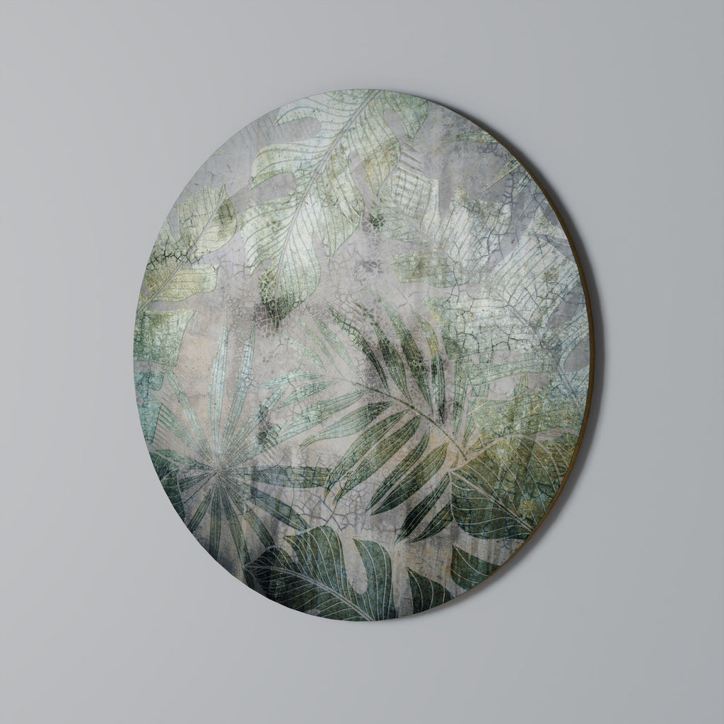 HARMONIE DANS LA VERDURE Art mural rond
