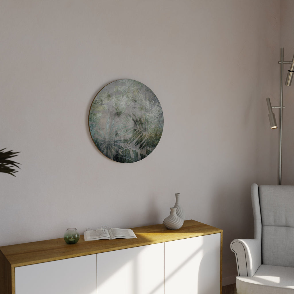 HARMONIE DANS LA VERDURE Art mural rond